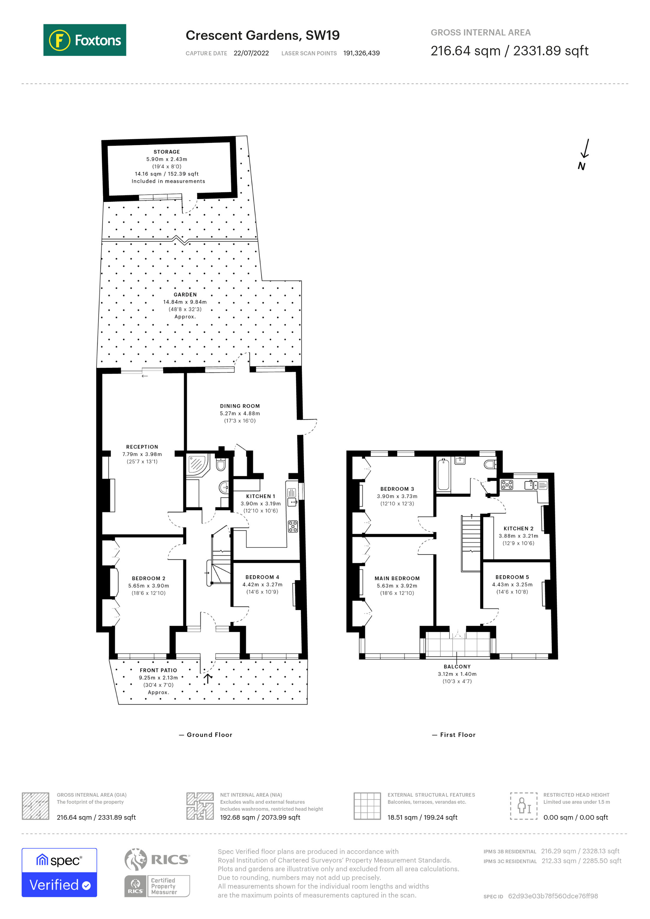 Crescent Gardens, Wimbledon Park, London SW19, 5 bedroom end terrace