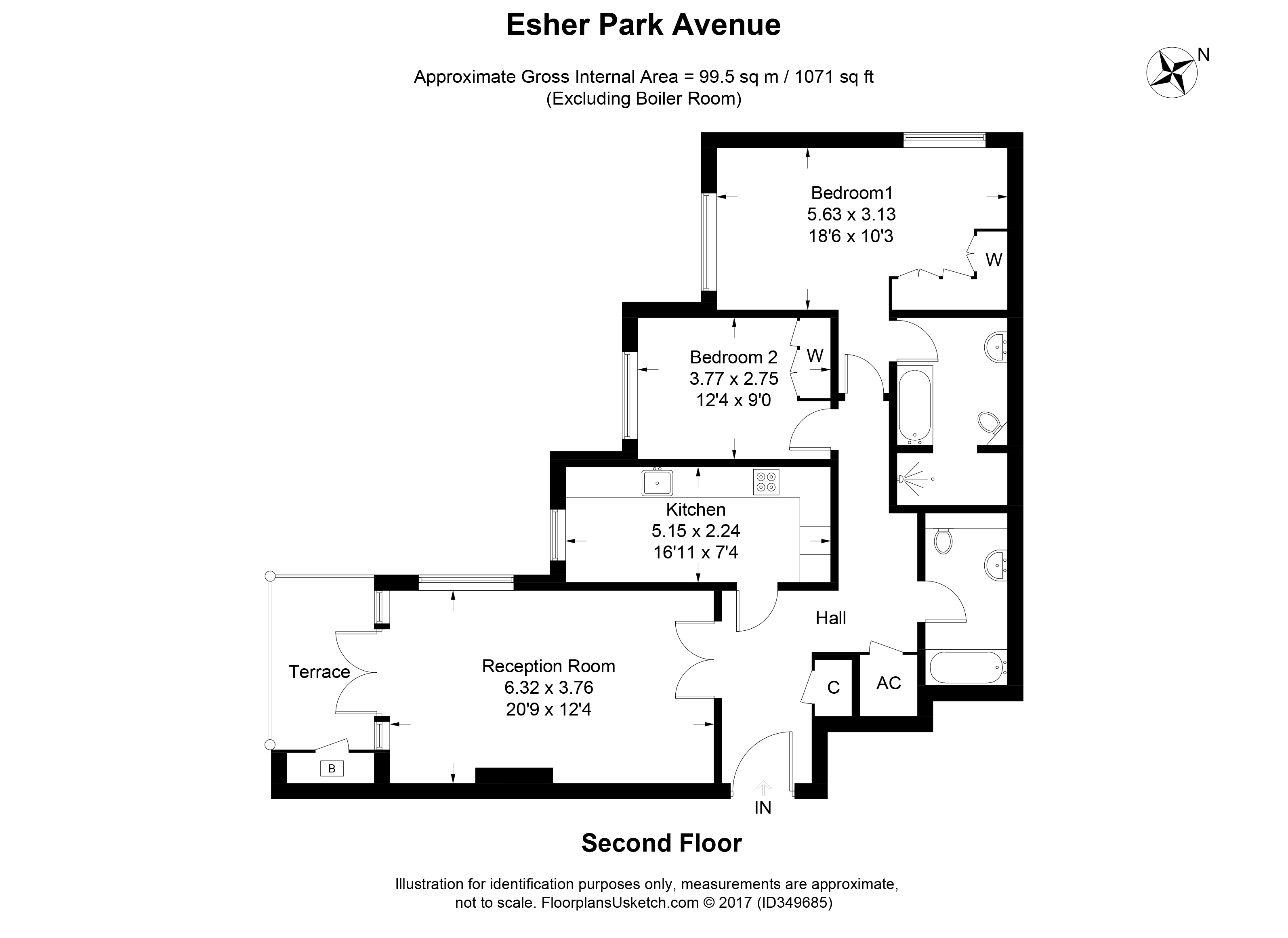 Esher Park Avenue, Esher KT10, 2 bedroom flat for sale 64121279 PrimeLocation