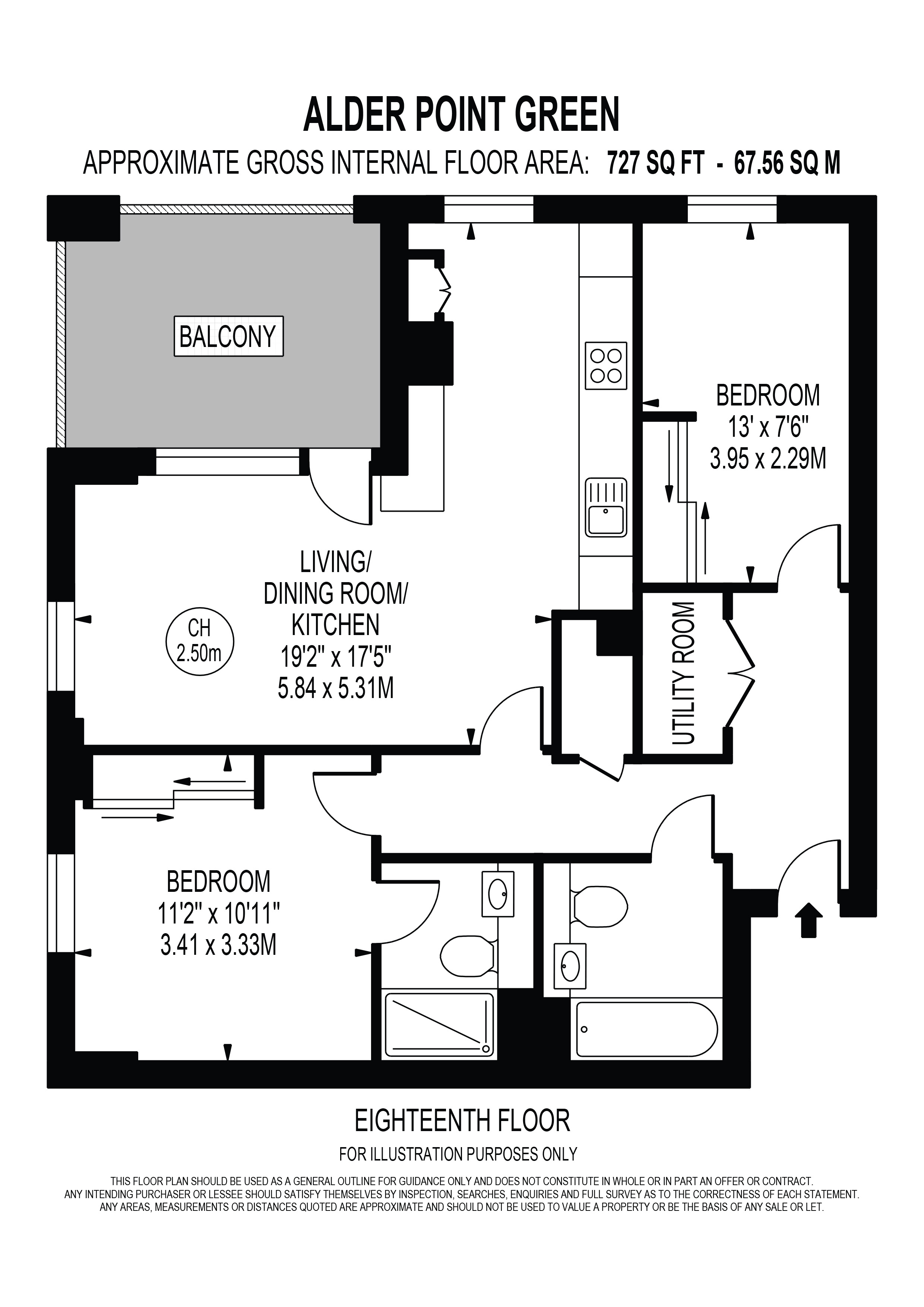 102 Alder Point, 2, Green Ferry Way, London floorplan