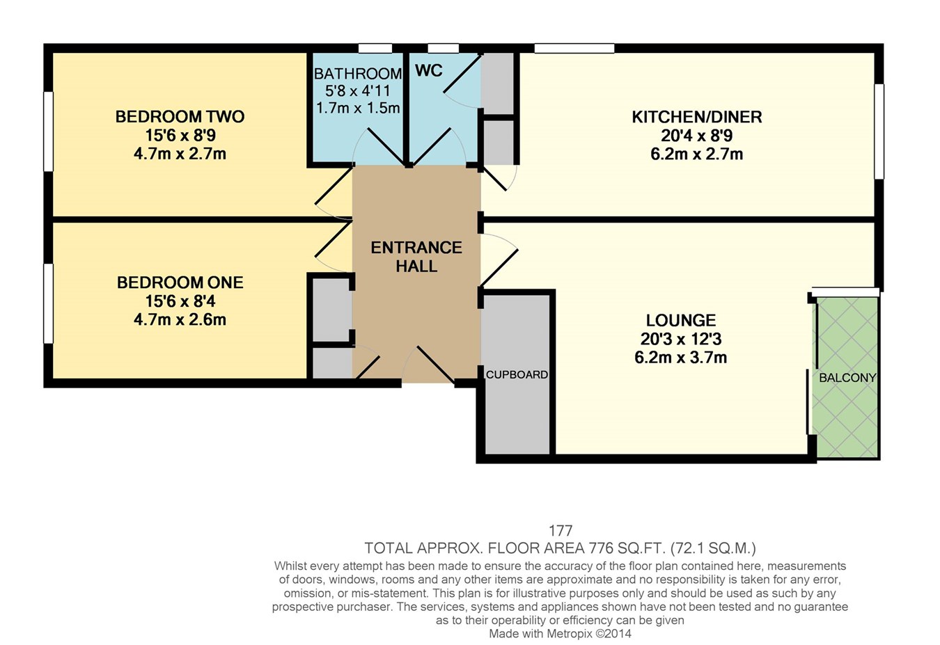 2 Bedrooms Flat for sale in Lower Meadow, Harlow CM18