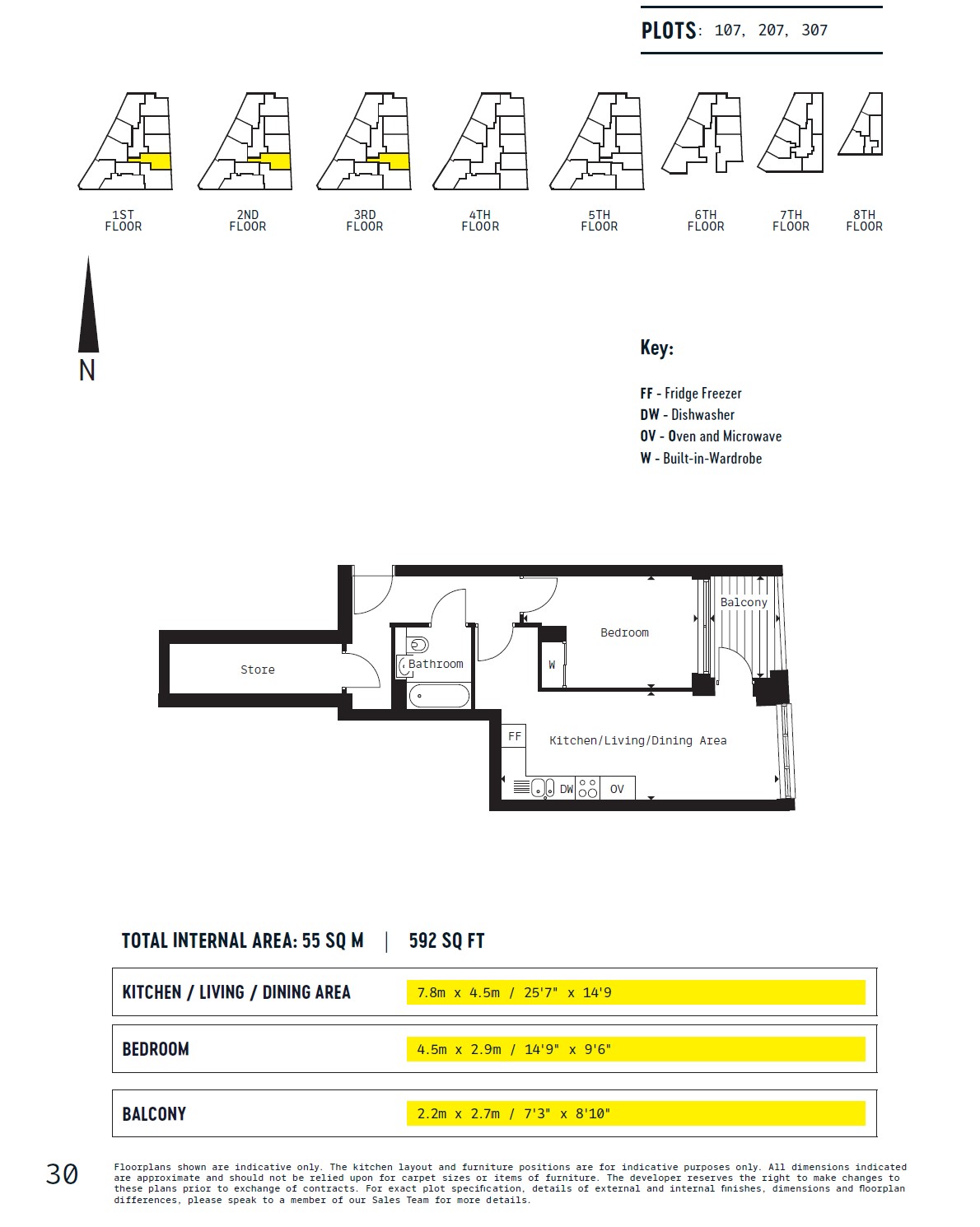 107, Herald Street, London floorplan
