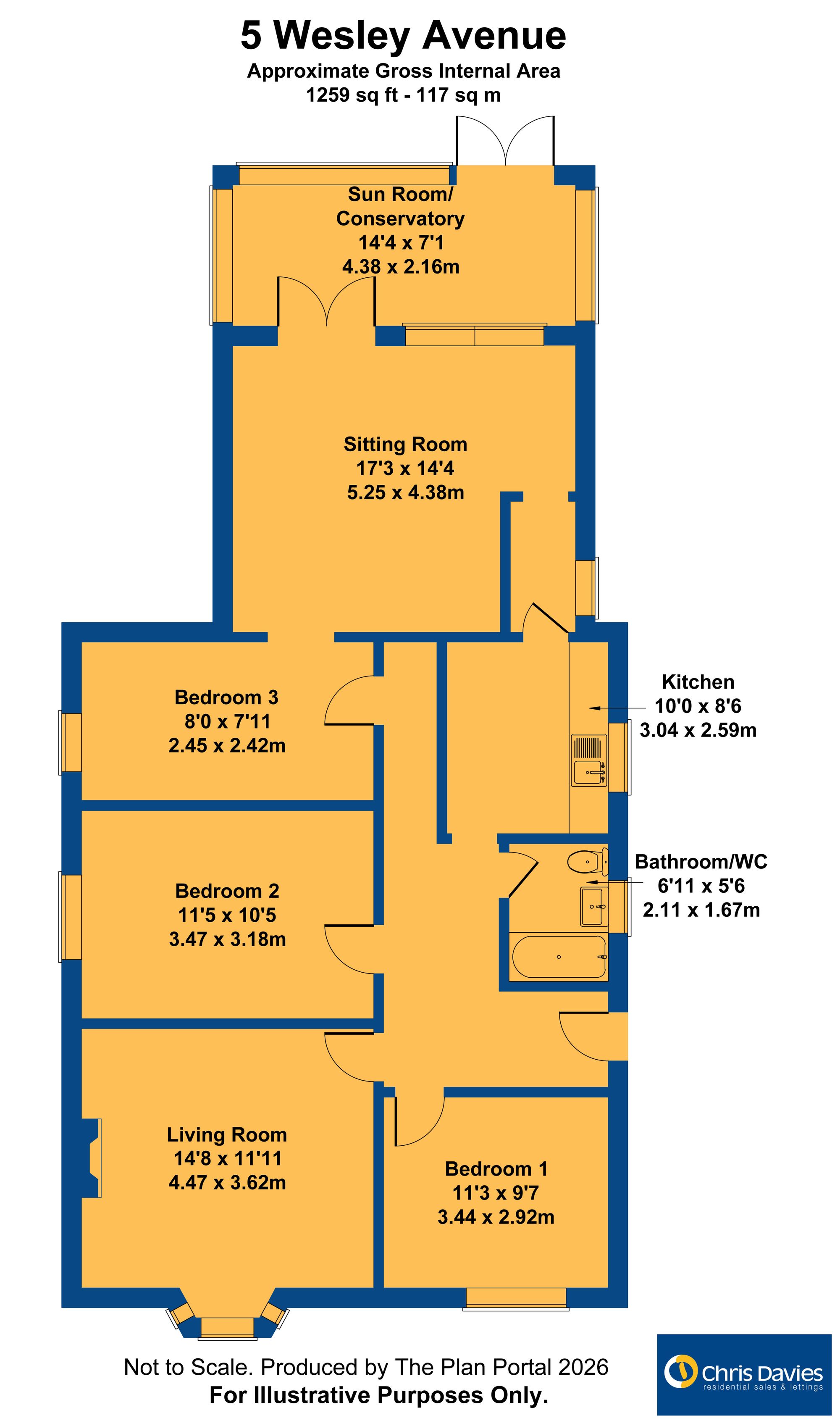 5 Wesley Avenue, Barry floorplan