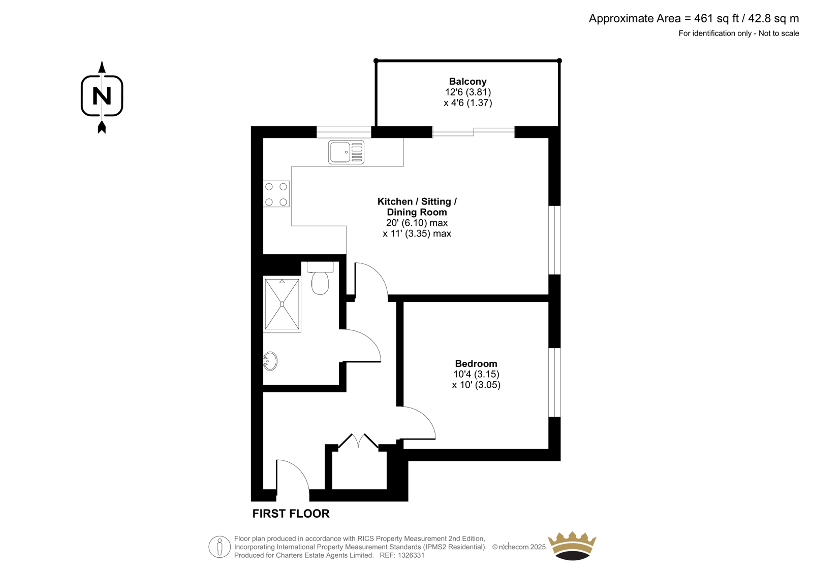 Flat 33, Hebron Court, 35, Hill Lane, Hampshire floorplan