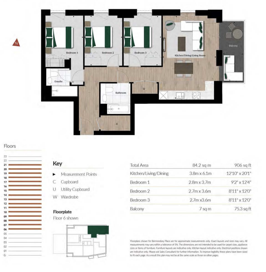 Bermondsey Place - Berkeley, Malt Street, London floorplan