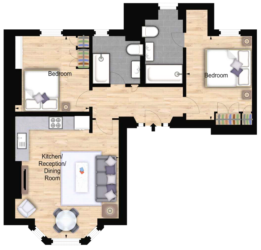 2 Bedrooms Flat to rent in Hamlet Gardens, London W6