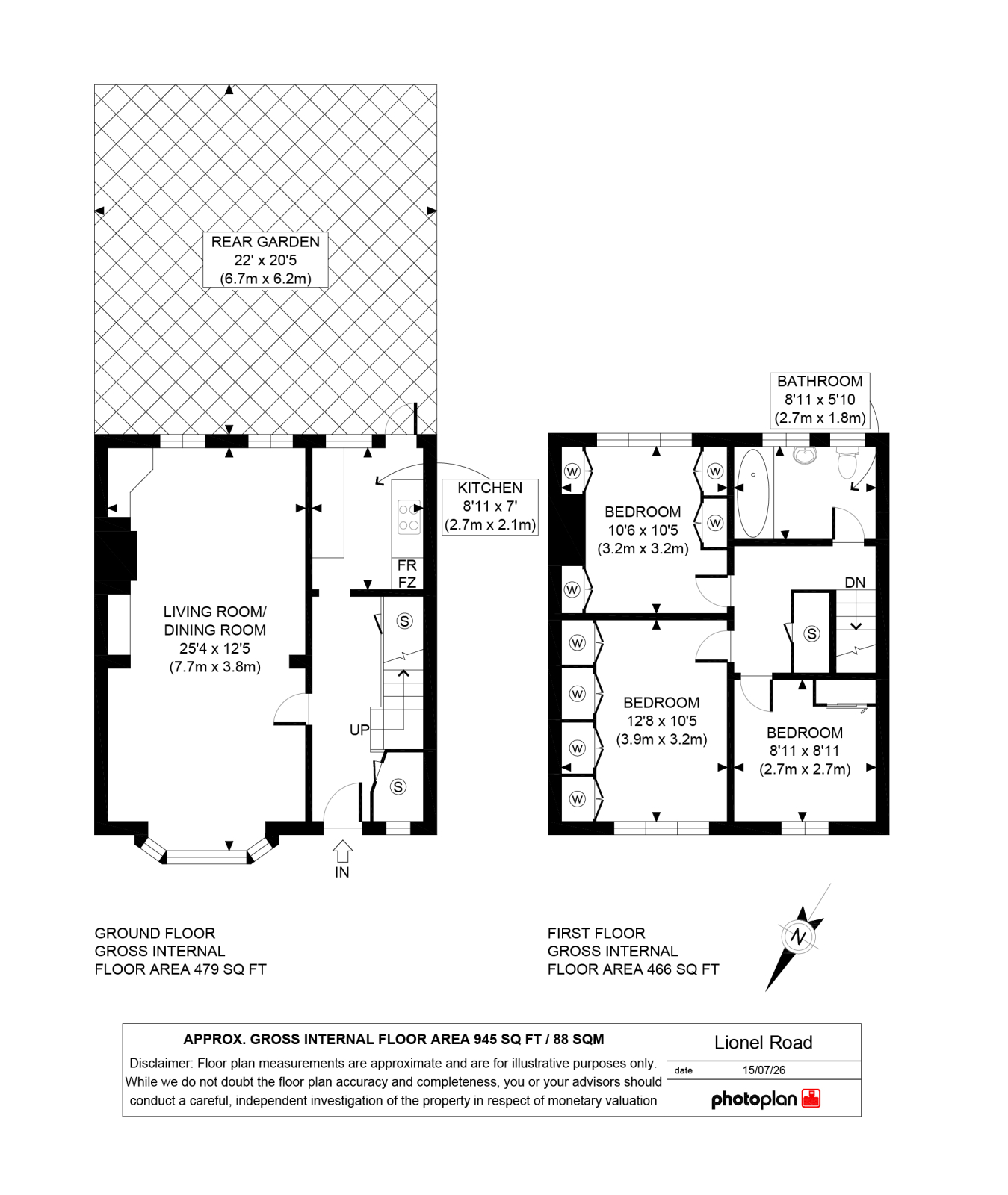 194 Lionel Road North, London floorplan
