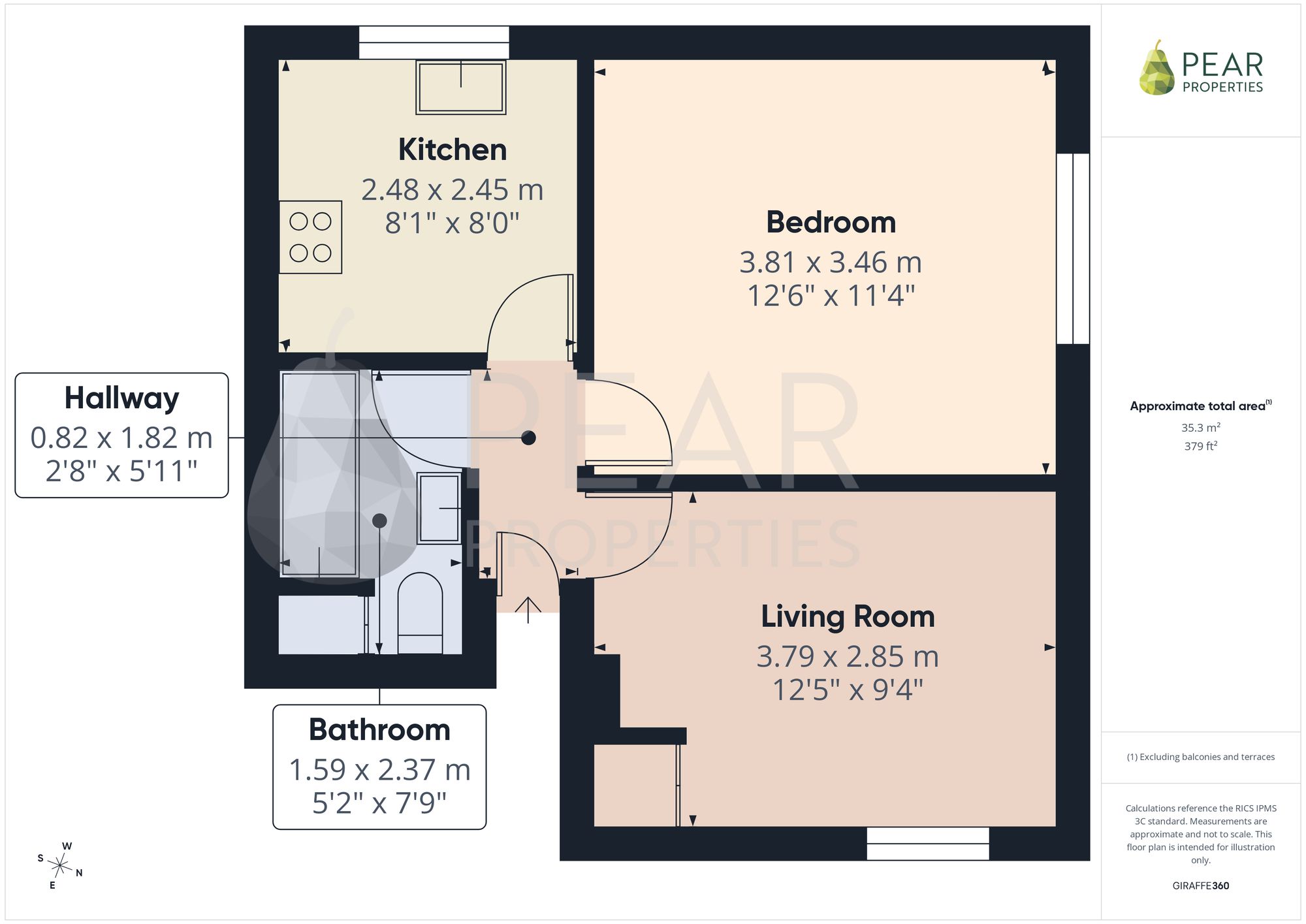 Flat 4, 441 Brighton Road, Lancing floorplan