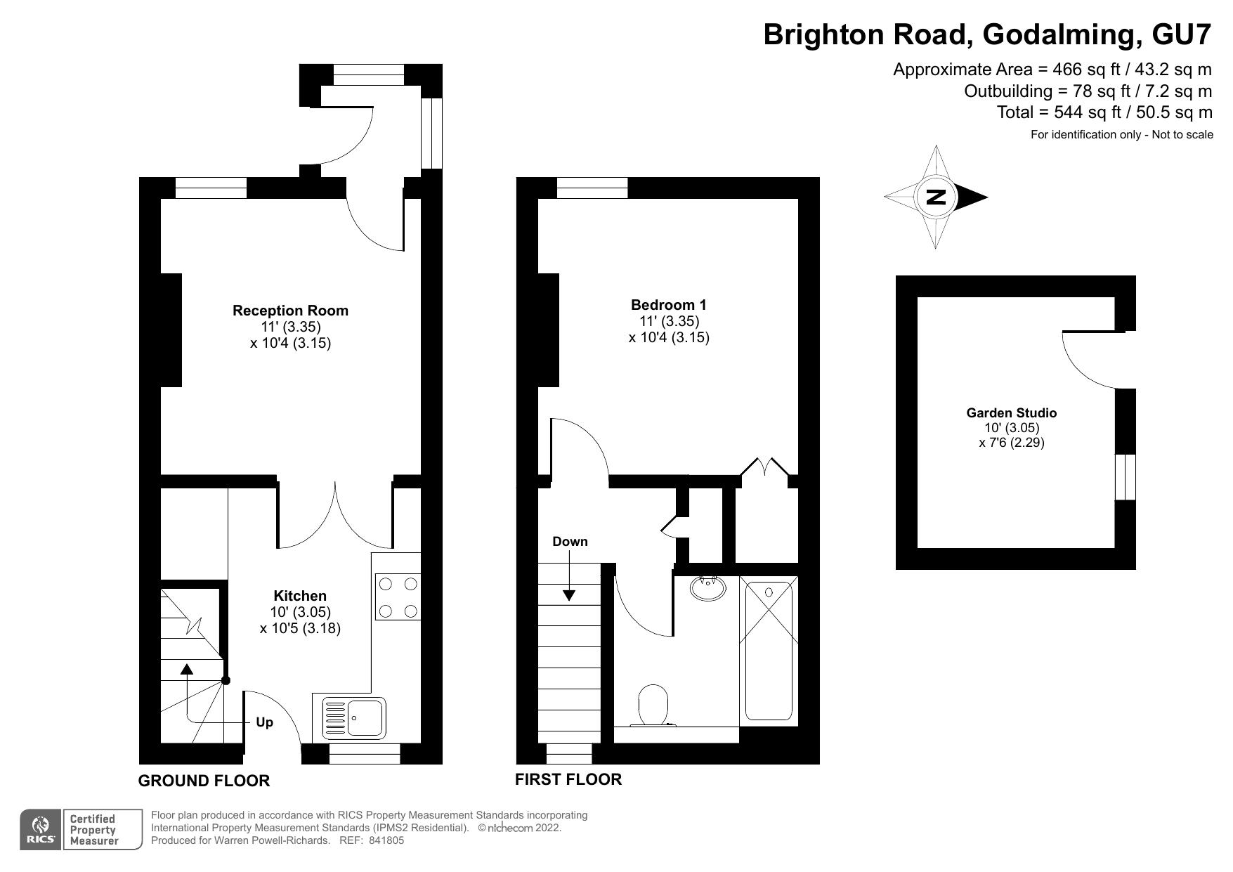 Brighton Road, Godalming GU7, 1 bedroom terraced house for sale