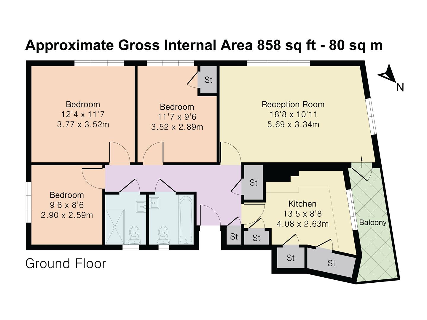 41B, Herne Hill Road, London floorplan