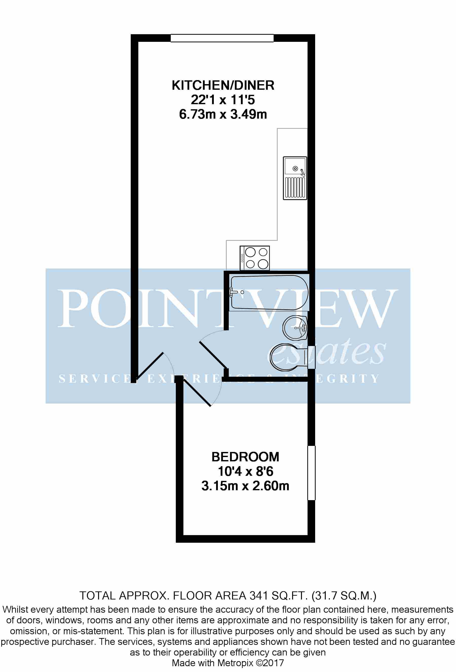 Flat 2, 8a, High Street, Camberley floorplan