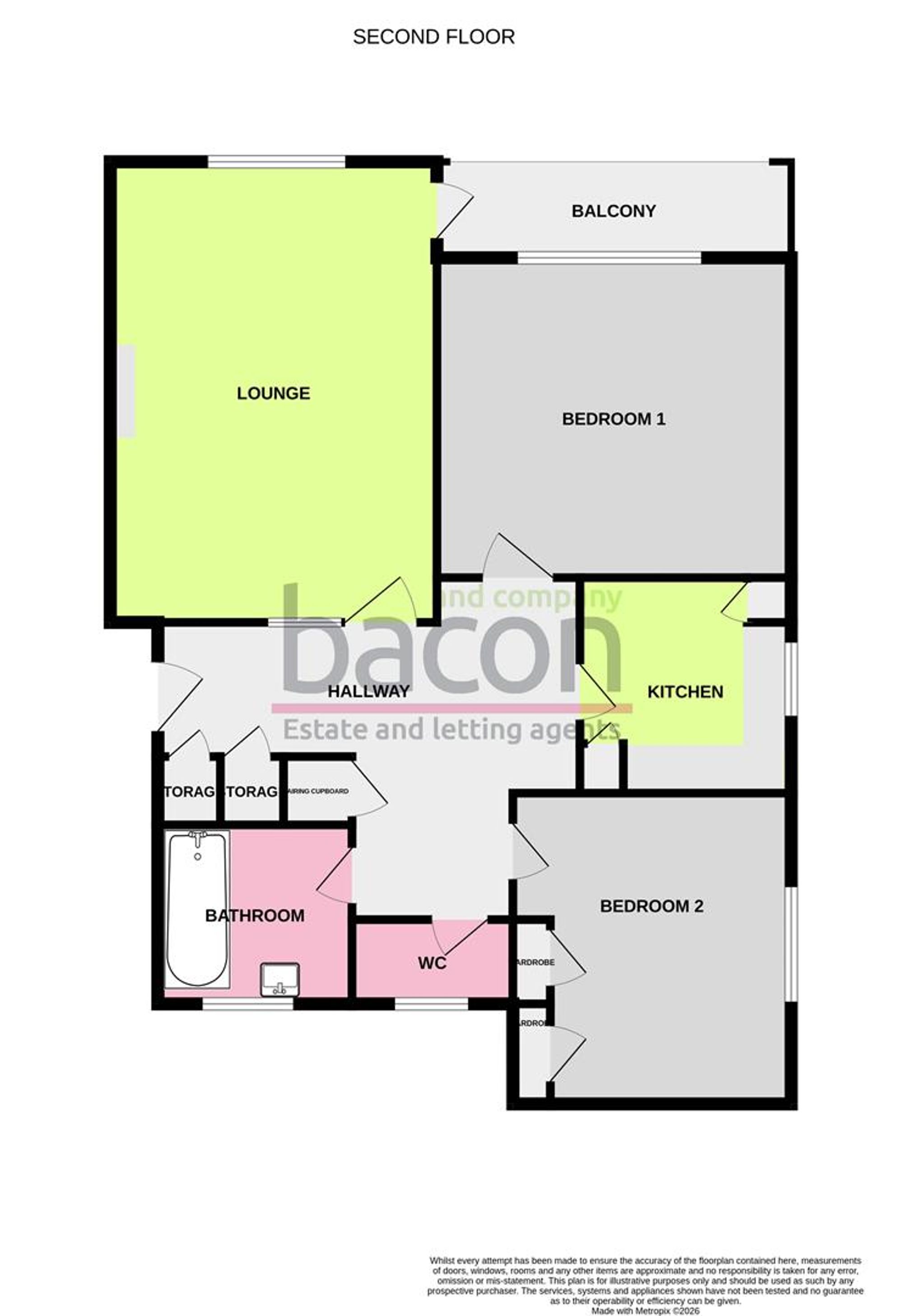 Flat 11, Wallace Court Wallace Avenue, Worthing floorplan