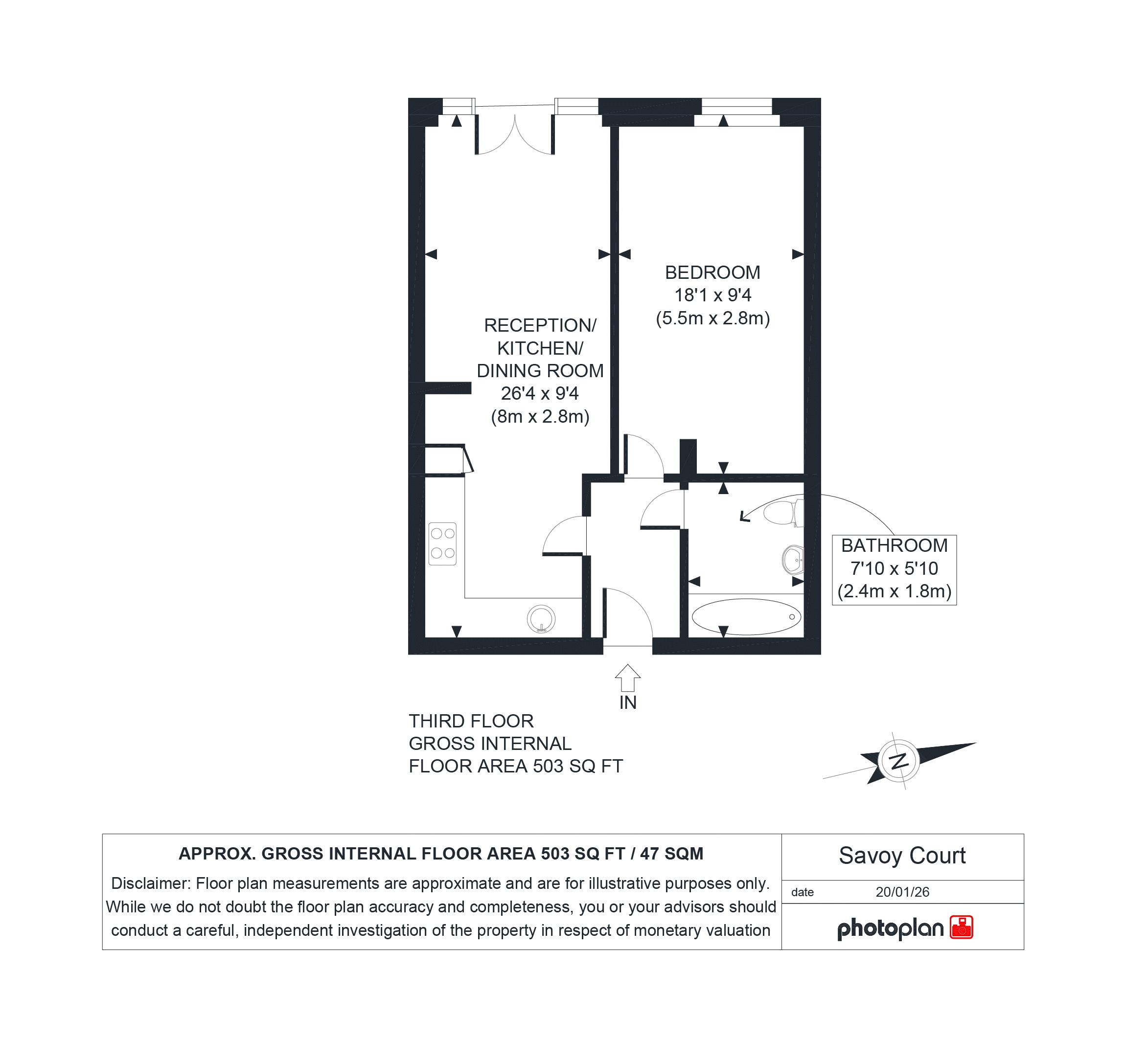 25 Savoy Court, Station Road, Harrow floorplan