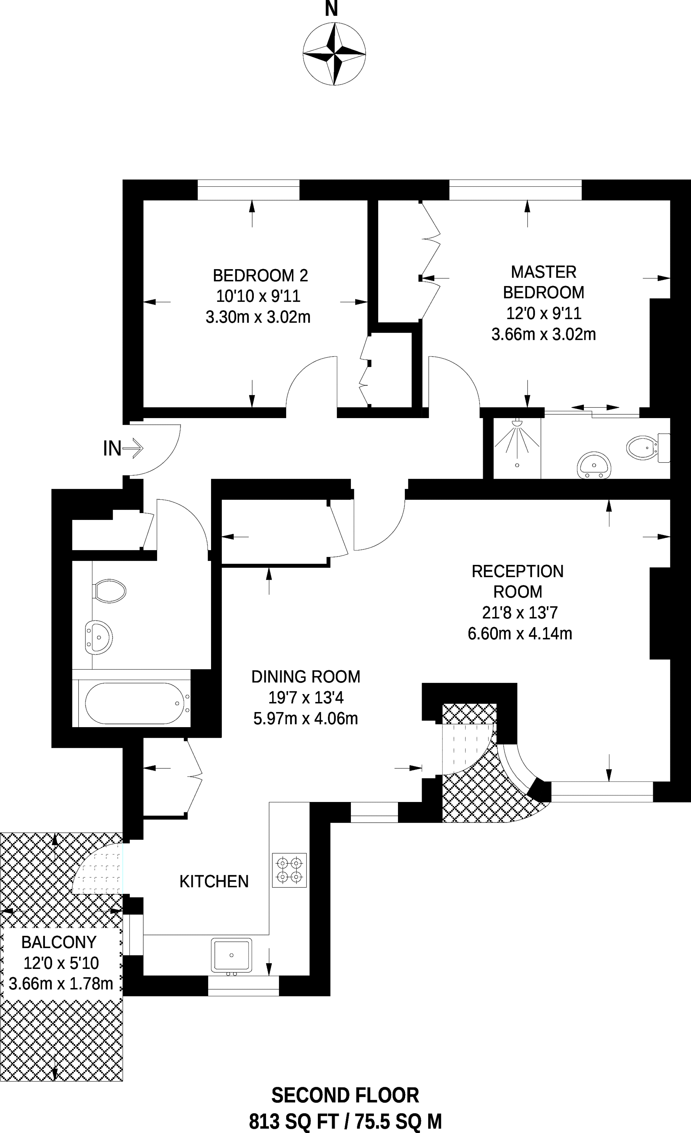 2 Bedrooms Flat to rent in Kew Bridge Court, Chiswick W4