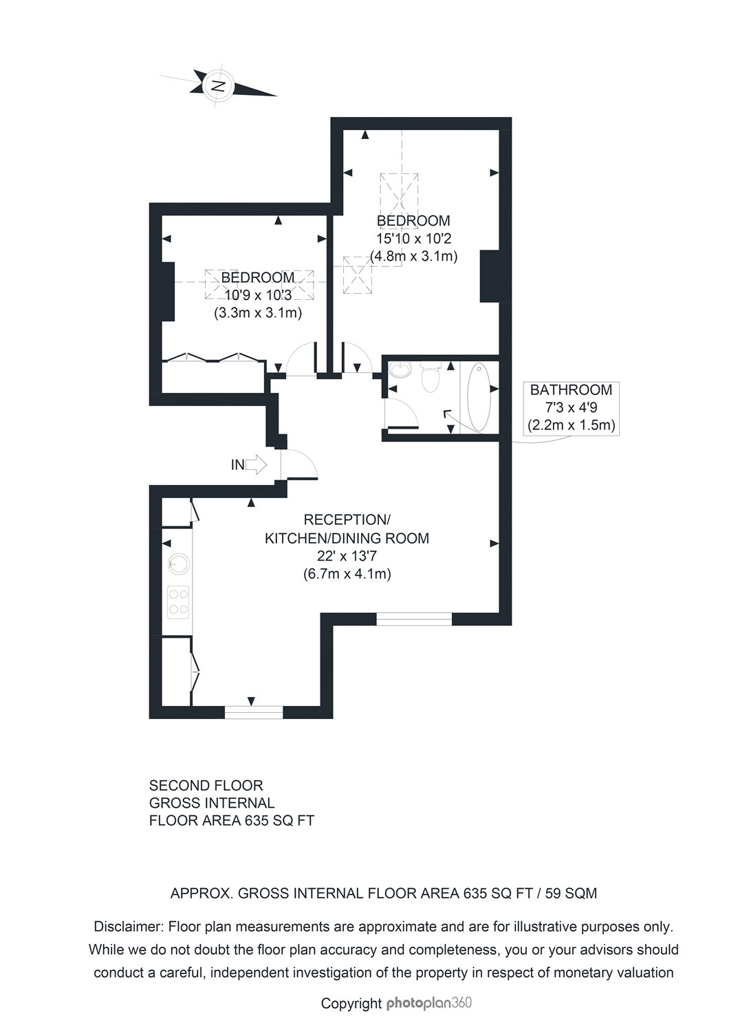 2 Bedrooms Flat to rent in Colney Hatch Lane, London N10