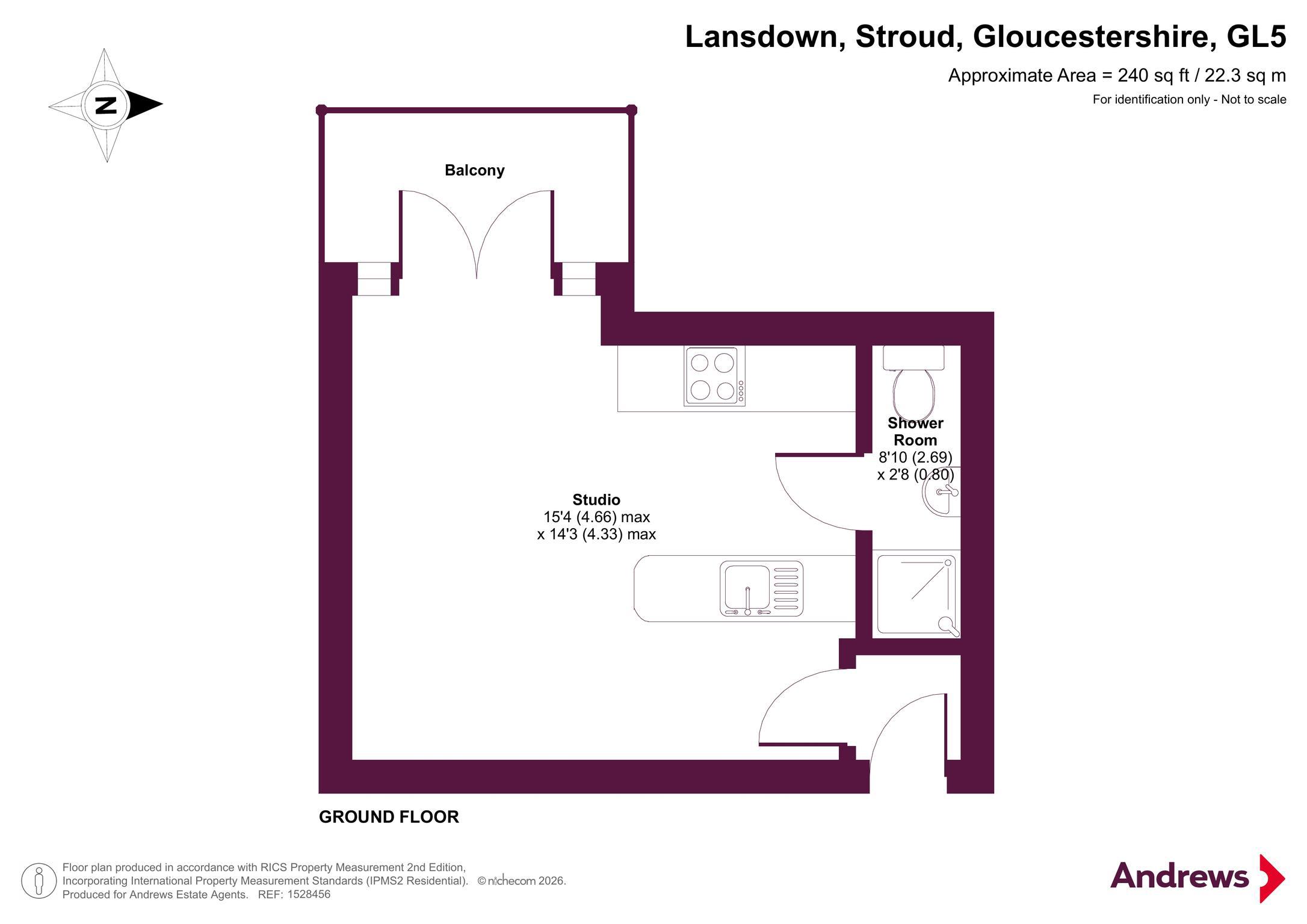 Flat 9, Lansdown Cohousing, 59, Lansdown, Gloucestershire floorplan