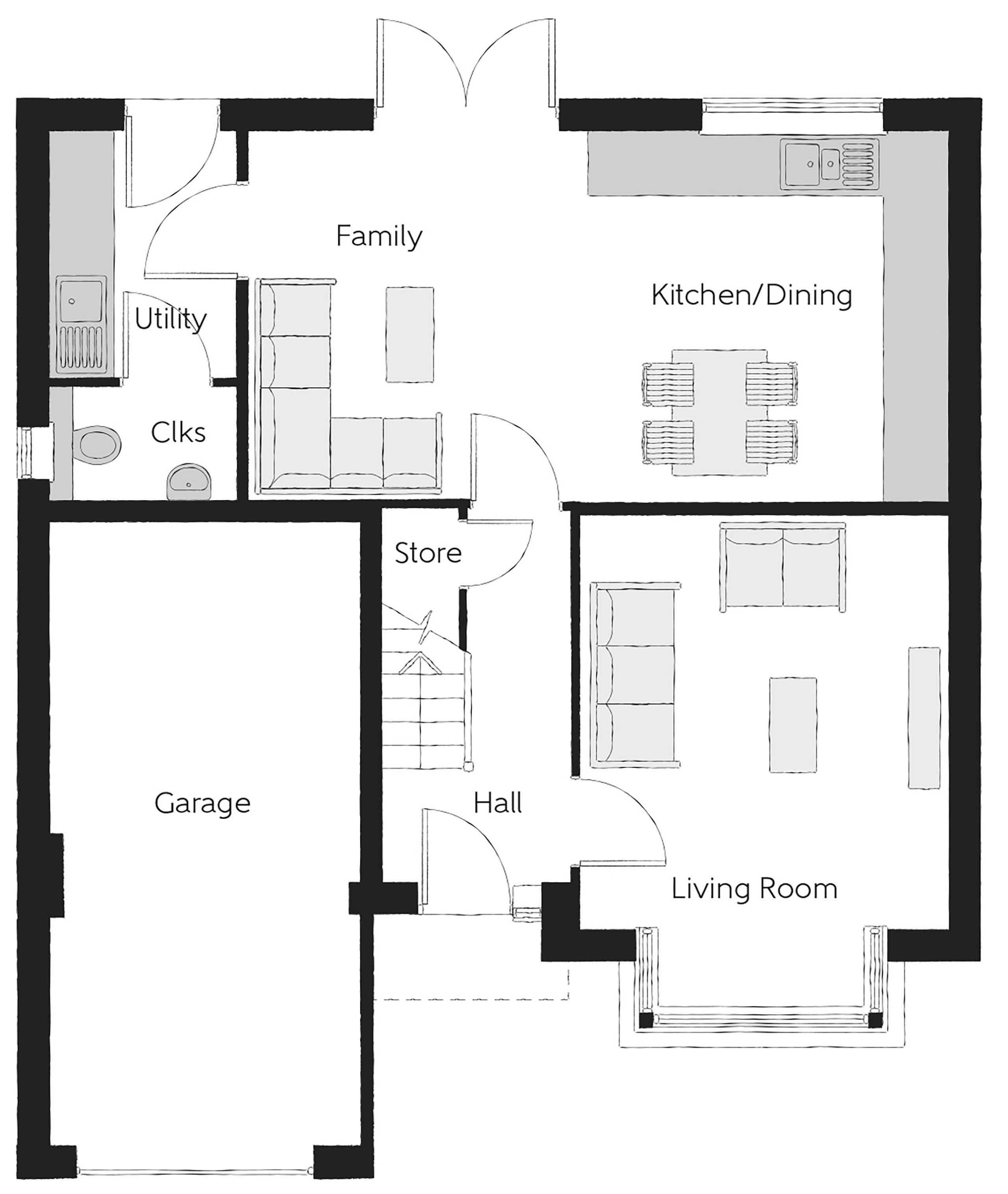 62, Gatewen Road, New Broughton, Wrexham floorplan