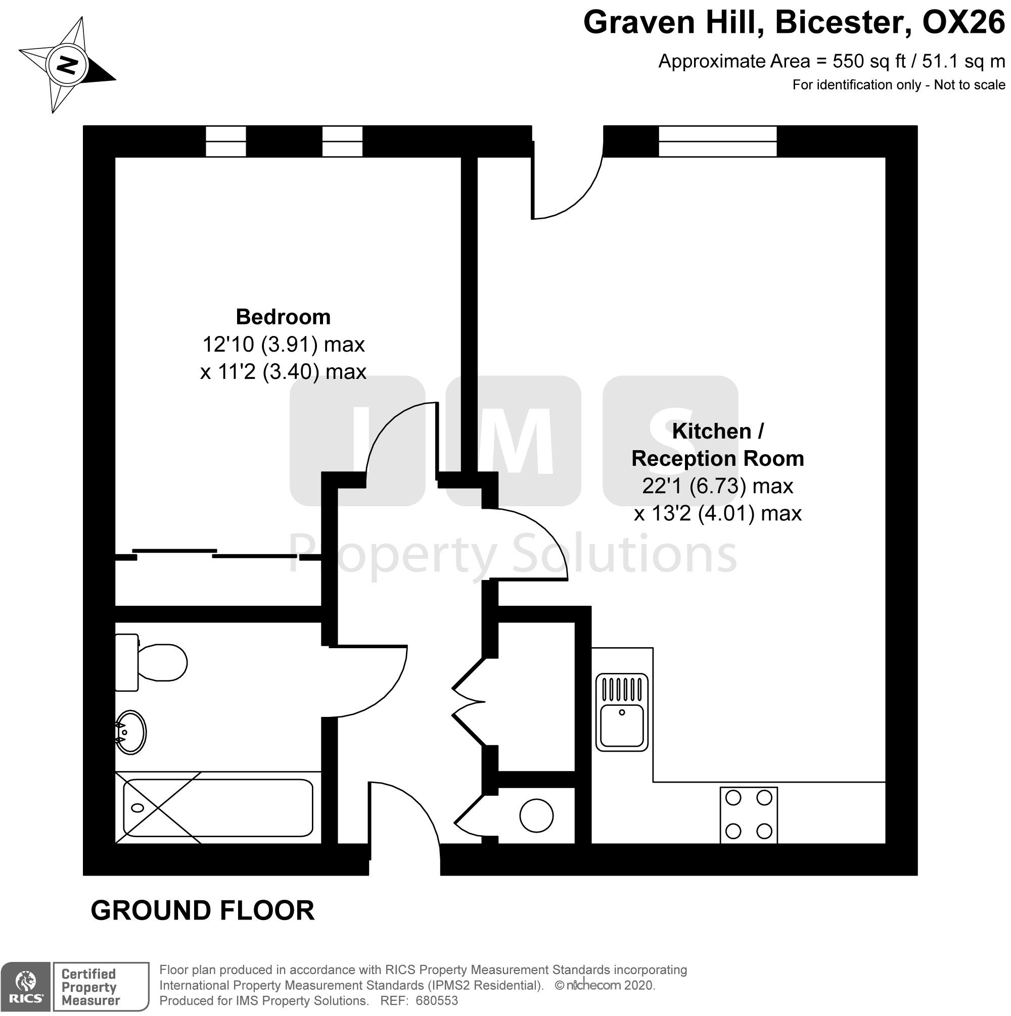 Flat 6, St. Catherines House Westacott Road, Bicester floorplan