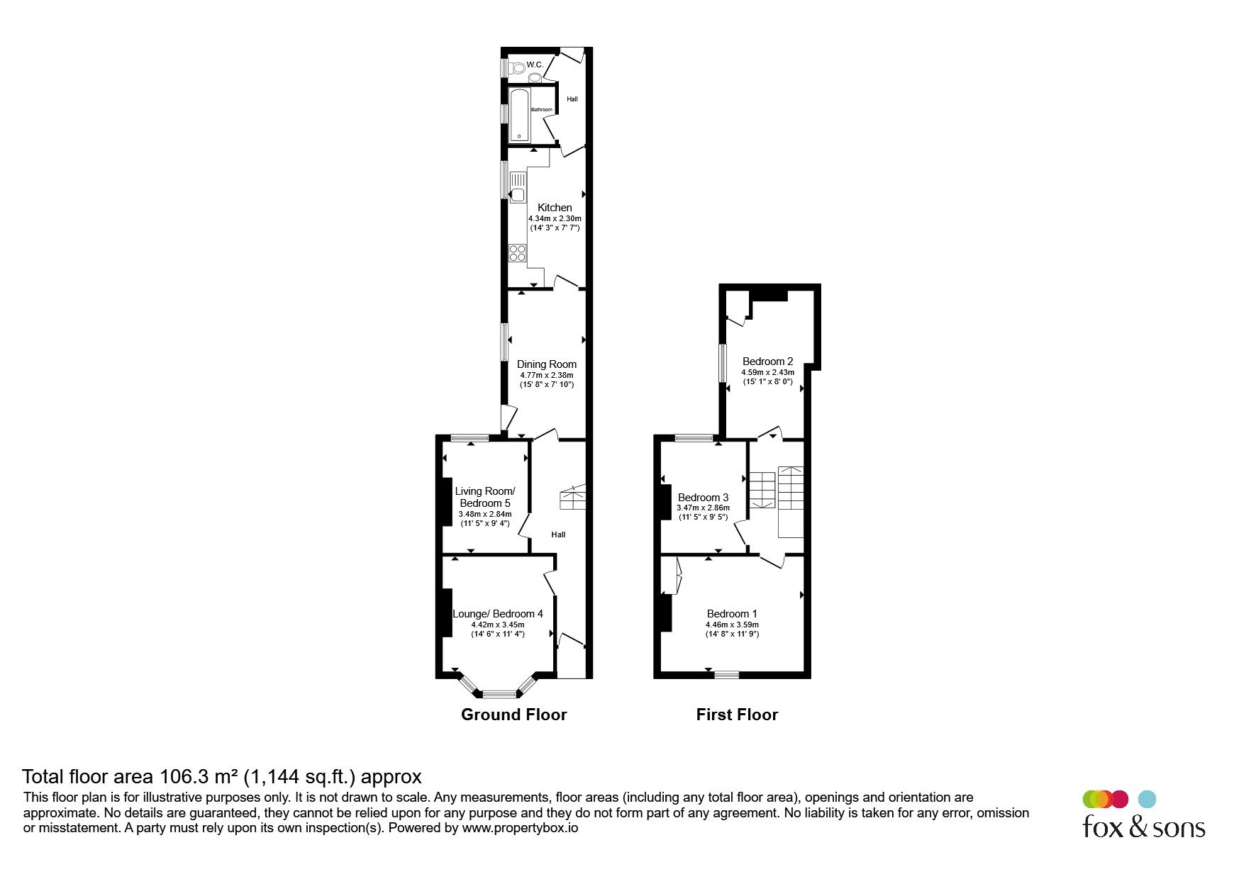 107, Northumberland Road, Southampton floorplan