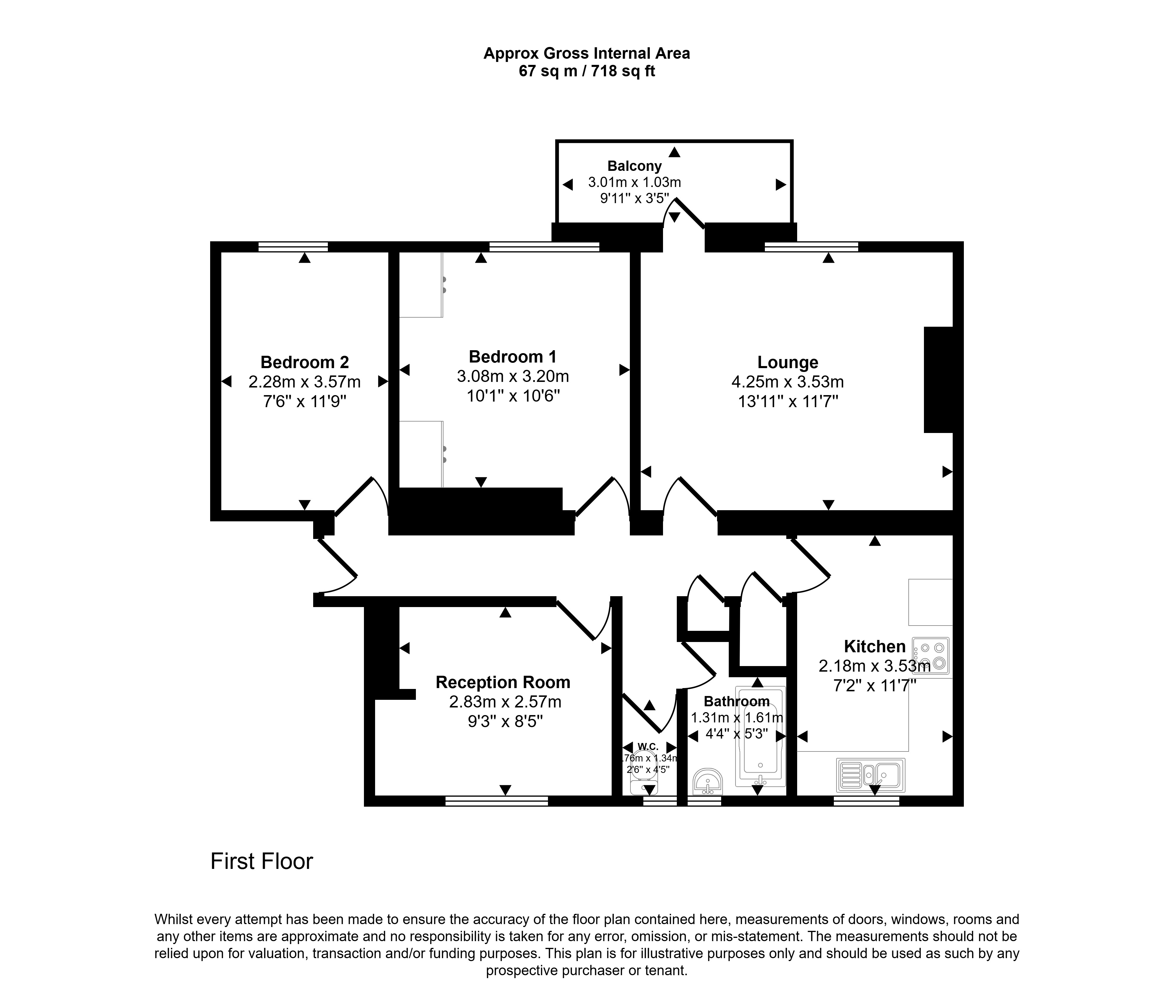 12, Speakman House, Arica Road, London floorplan
