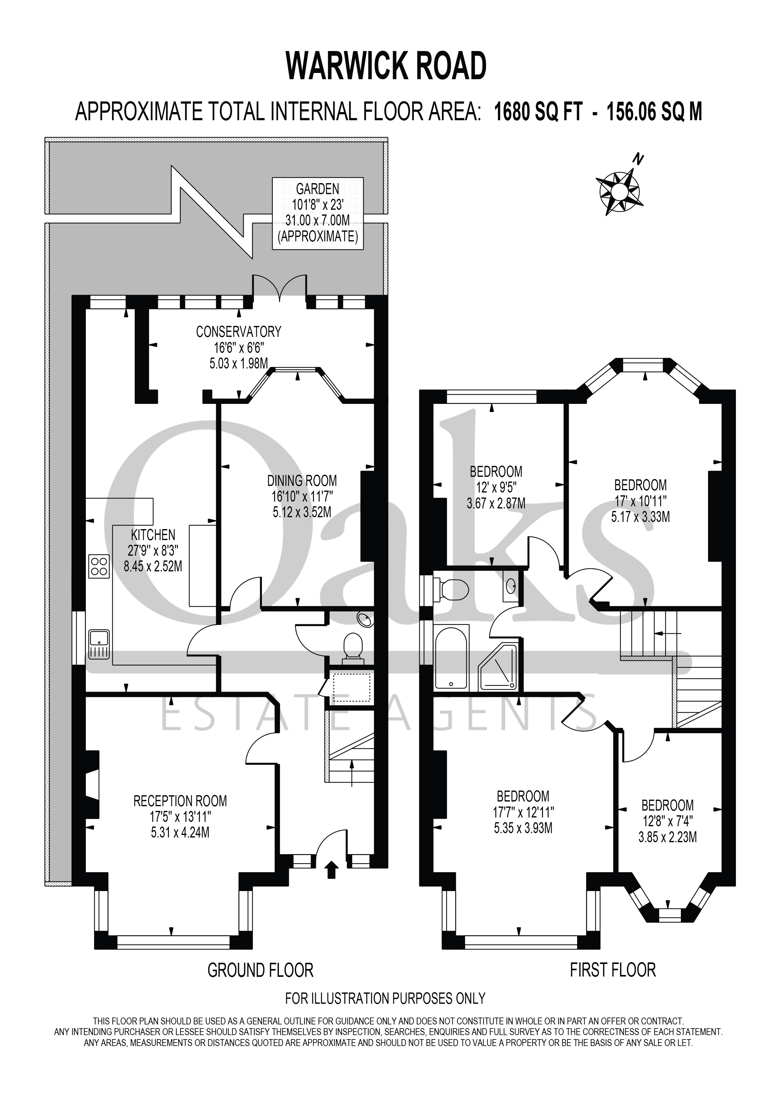 69, Warwick Road, Surrey floorplan