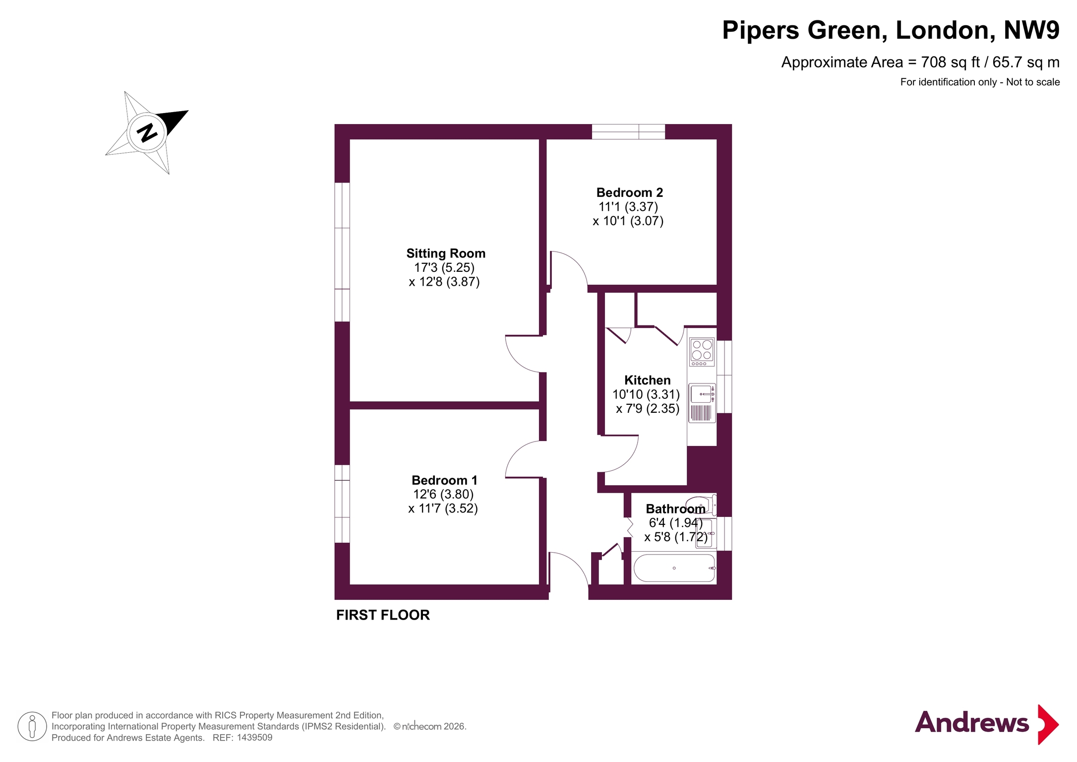 40, Pipers Green, London floorplan