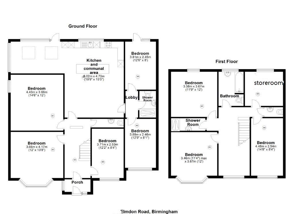MasonKnight, 43 Elmdon Road, Selly Oak, Birmingham floorplan
