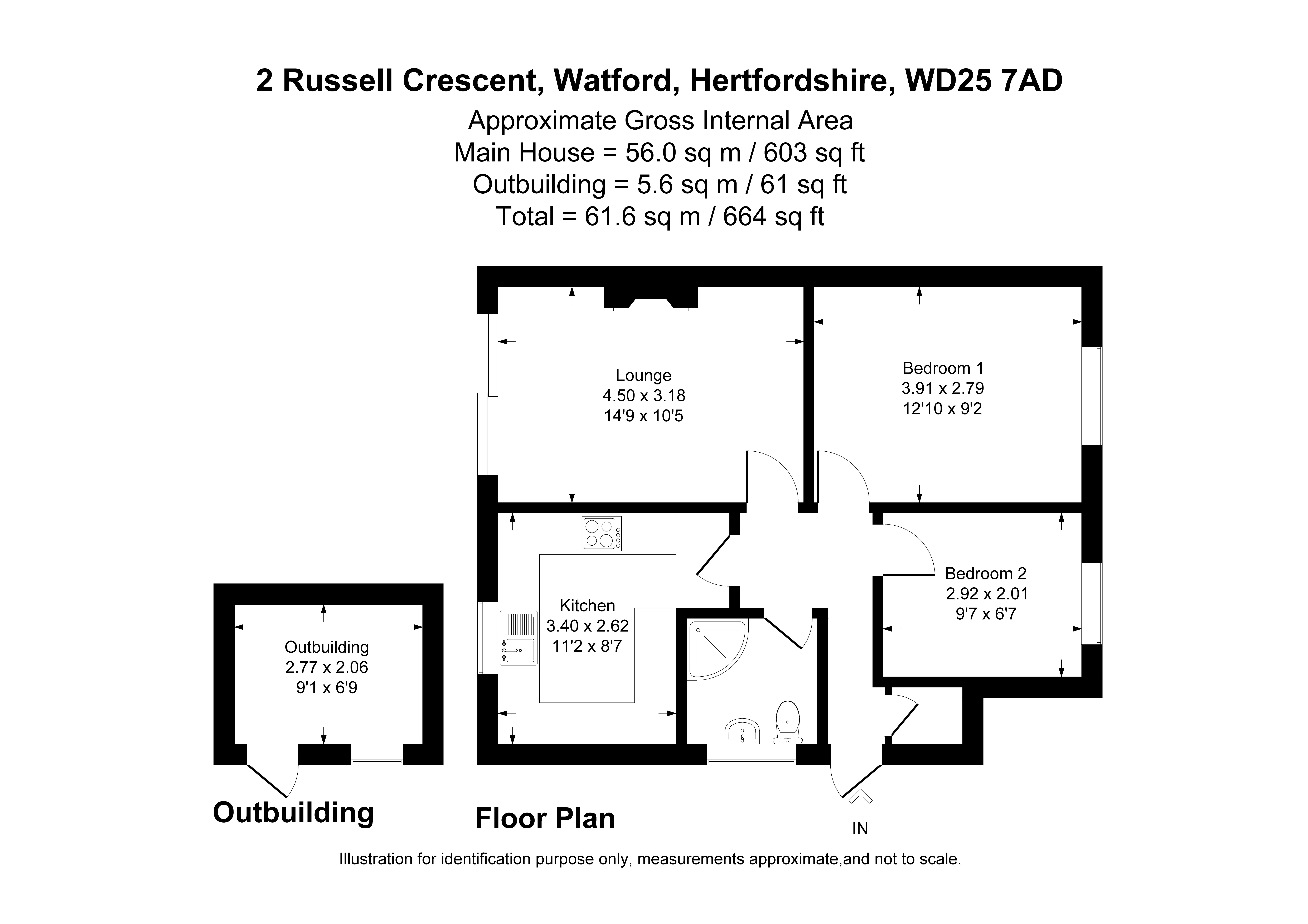 2, Russell Crescent, Hertfordshire floorplan
