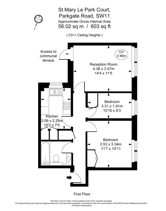 Flat 4 St. Mary Le Park Court, 52, Parkgate Road, Battersea Park floorplan