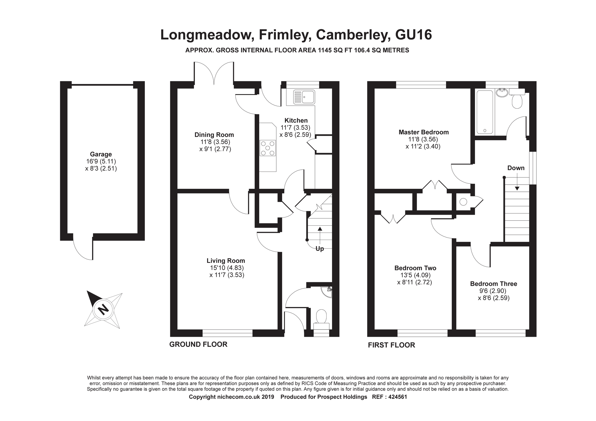 3 Bedrooms Semi-detached house for sale in Longmeadow, Frimley, Camberley, Surrey GU16