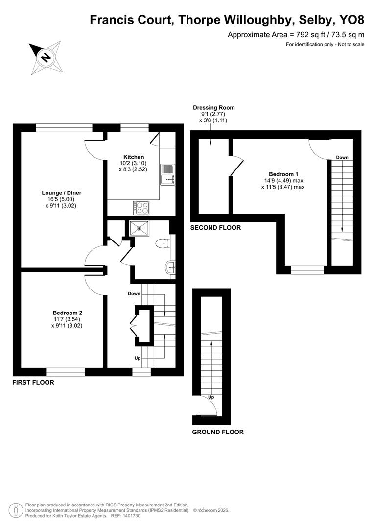 10, Francis Court, Thorpe Willoughby floorplan