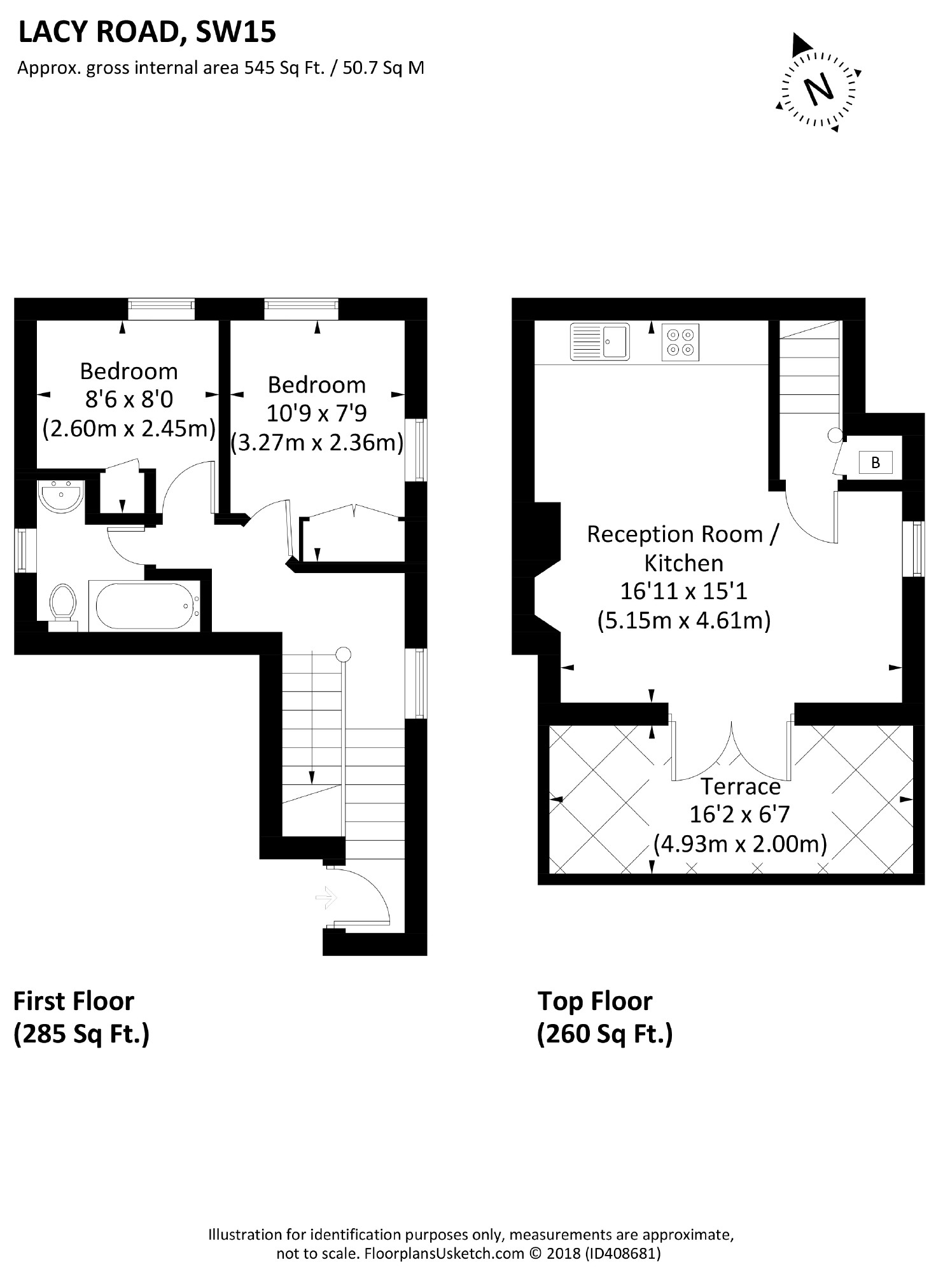 2 Bedrooms Flat to rent in Lacy Road, Putney SW15