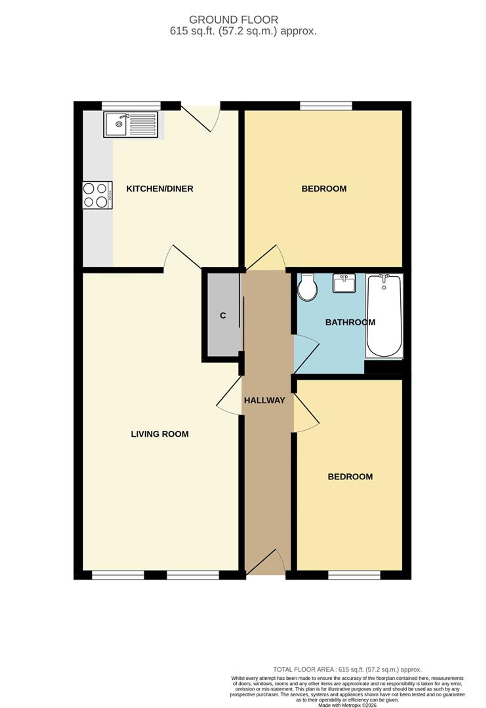 18, Trebarwith Crescent, Newquay floorplan