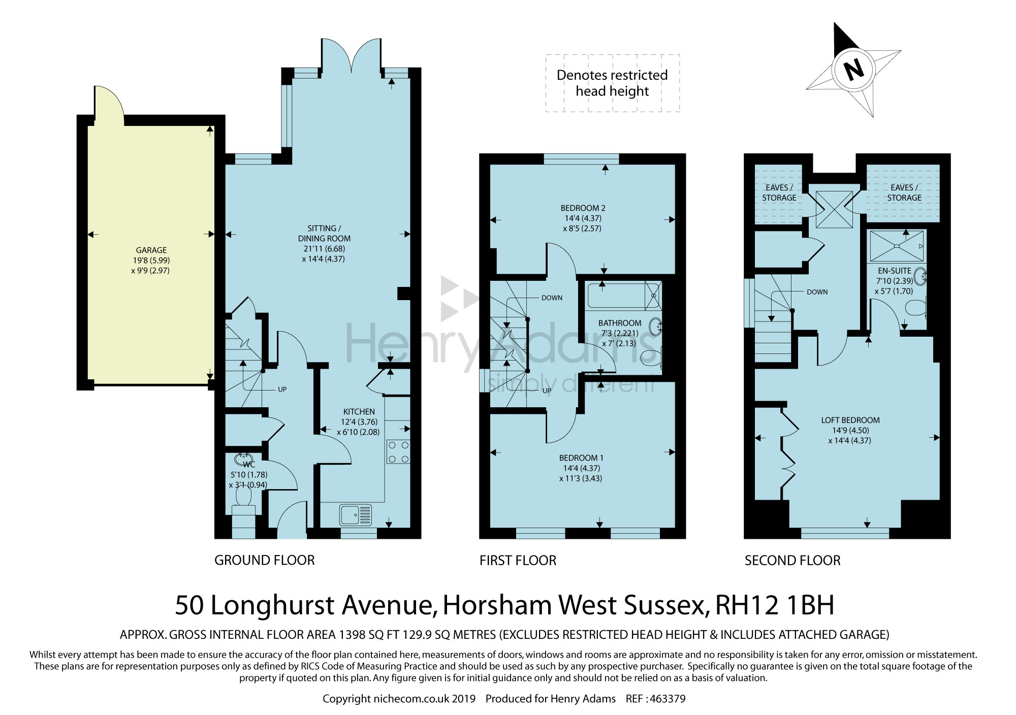 3 Bedrooms Semi-detached house for sale in Longhurst Avenue, Horsham RH12
