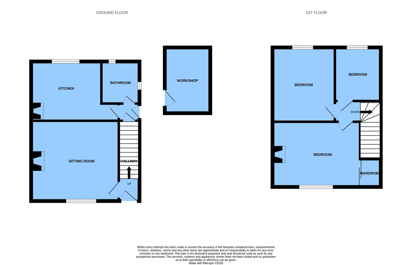 1 Cherry Tree Cottages, Netherfield Hill, Battle floorplan