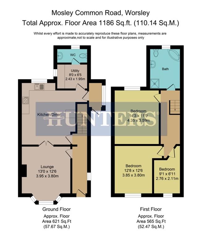 3 Bedrooms Terraced house for sale in Mosley Common Road, Worsley, Manchester M28