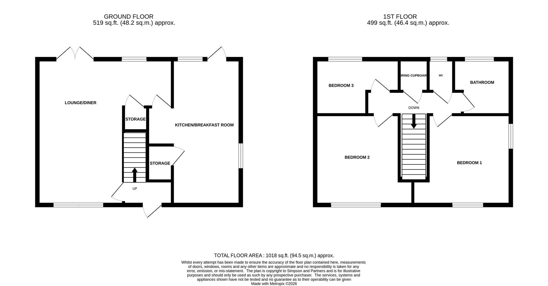 23, Barnards Way, Kettering floorplan