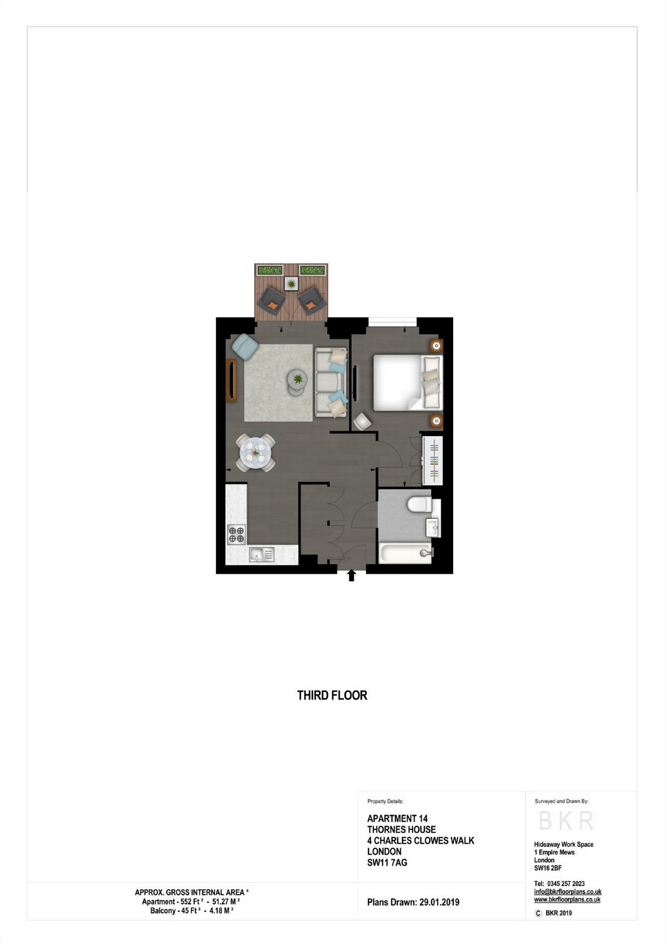 1 Bedrooms Flat to rent in Thornes House, The Residence, 40-42 Ponton Road SW11