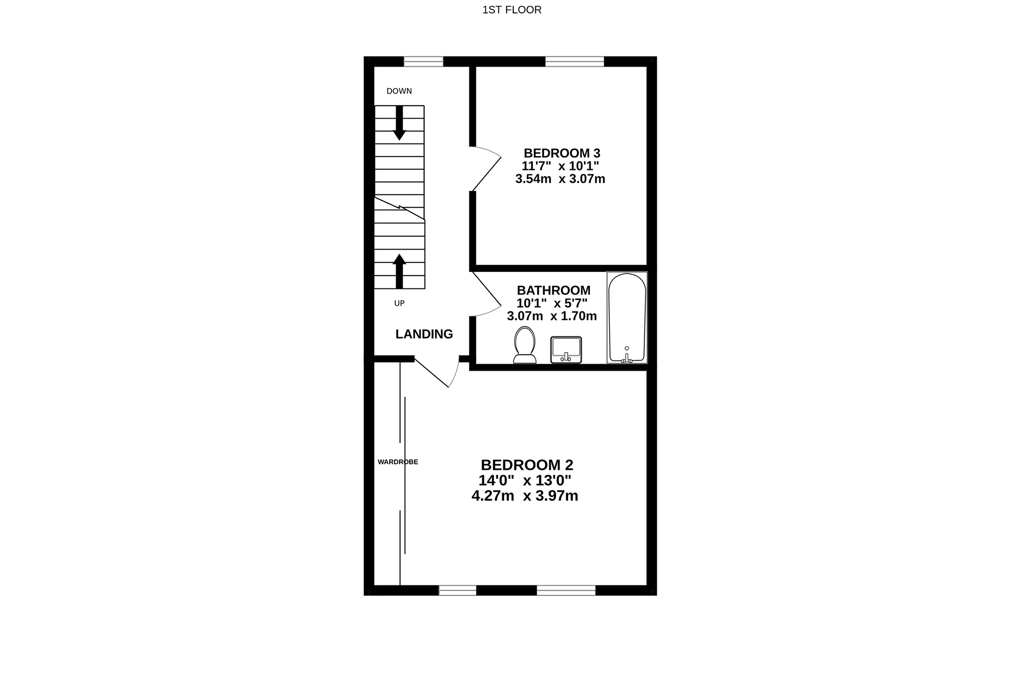 1 Bradda Place, Maine Road, Port Erin floorplan
