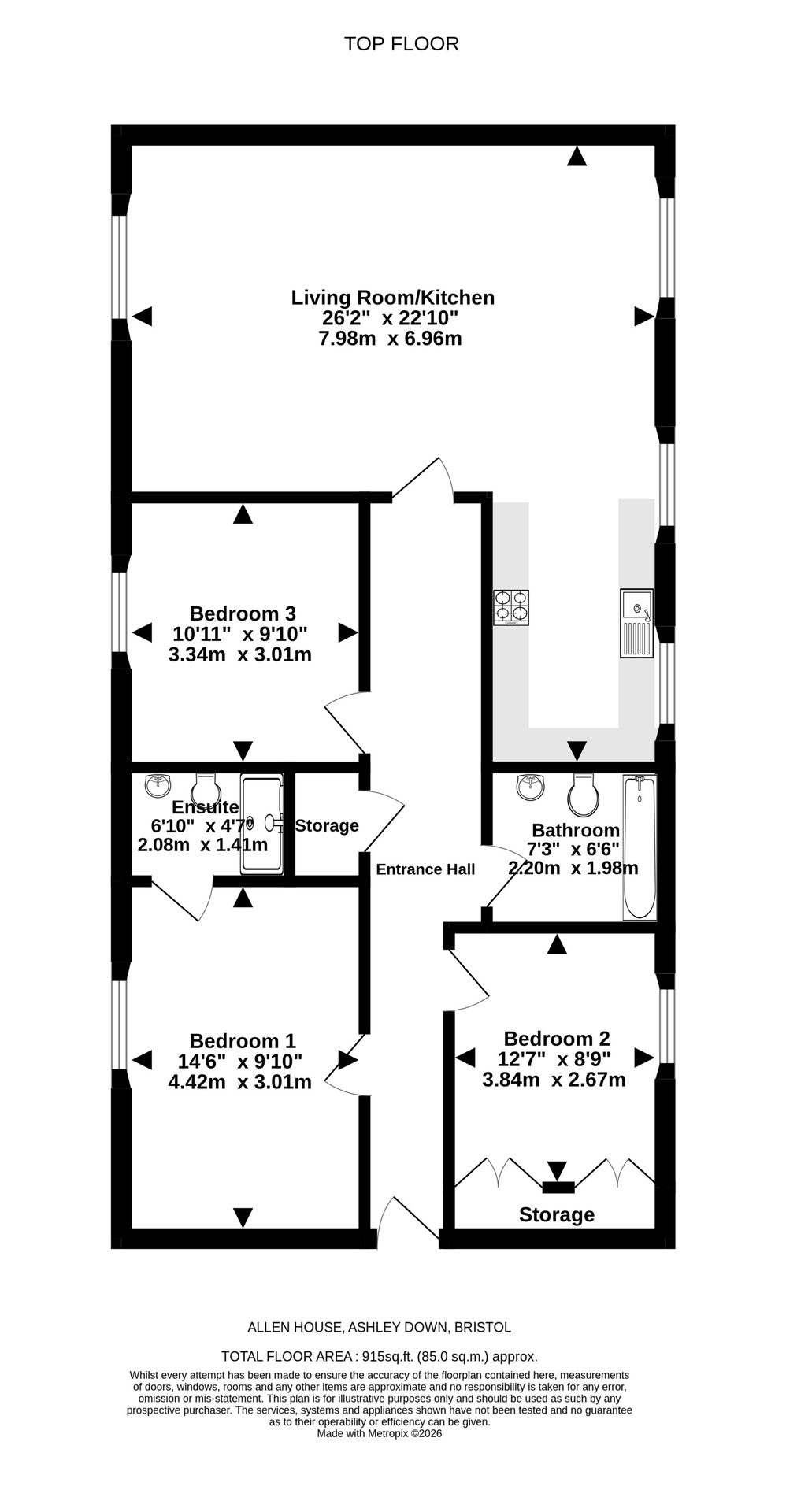 Flat 39, Allen House, Bristol floorplan