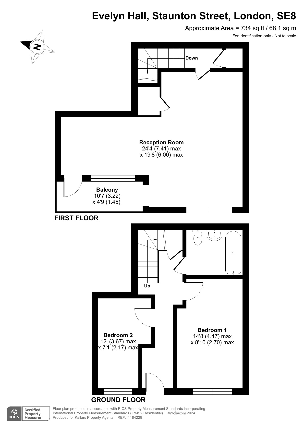 Flat 1, Evelyn Hall, London floorplan
