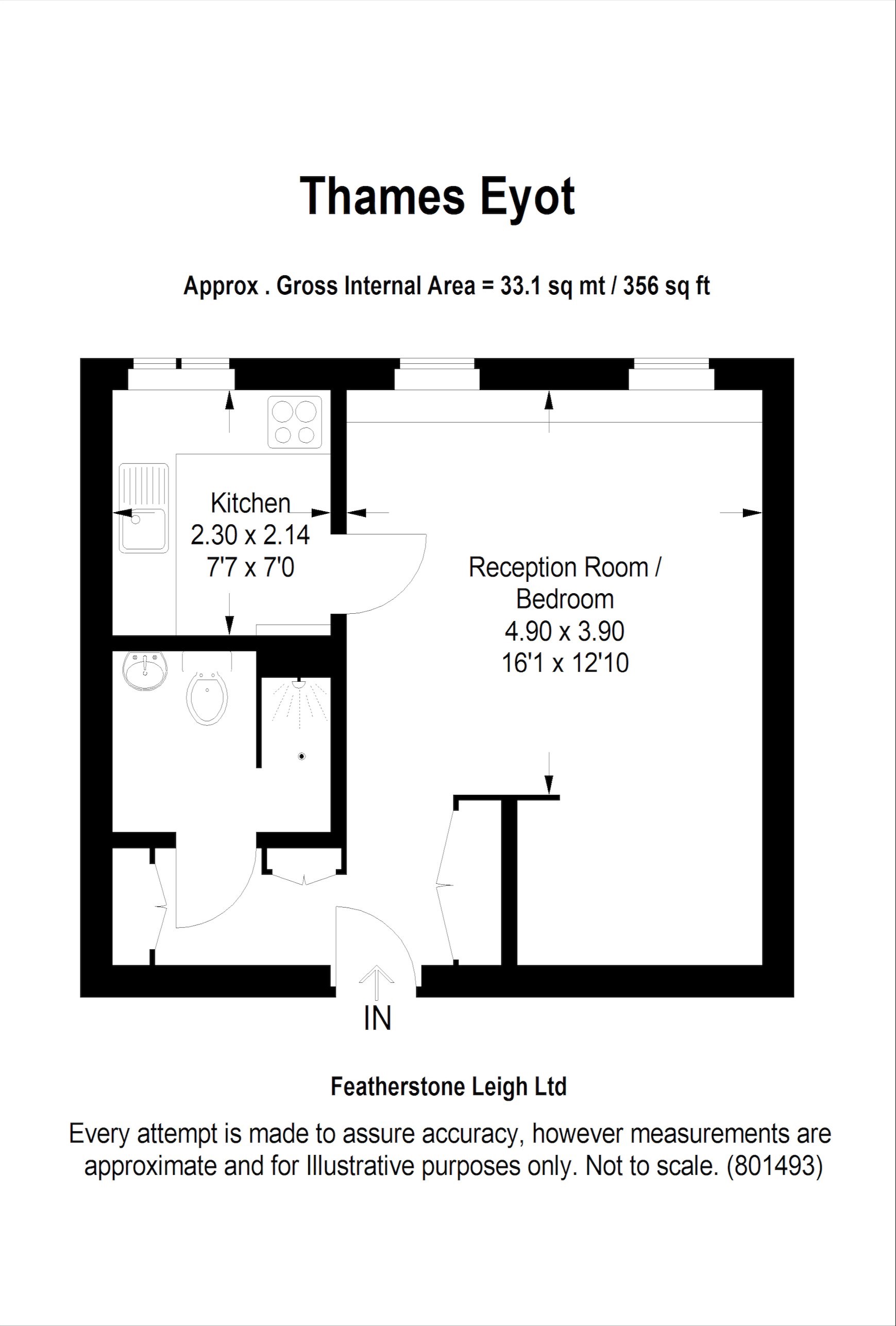 Thames Eyot, Cross Deep, Twickenham TW1, 1 bedroom flat for sale