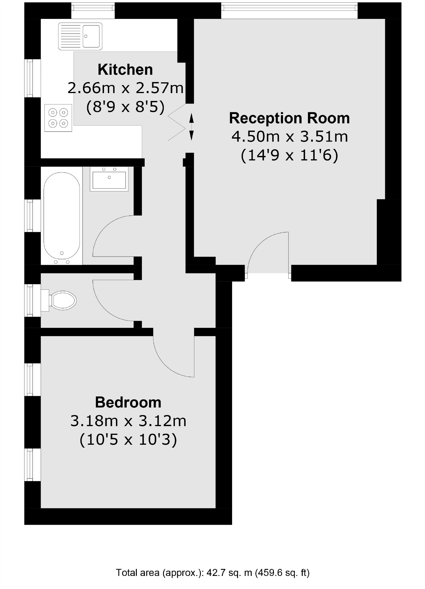 FFF, 47, Ellesmere Road, London floorplan