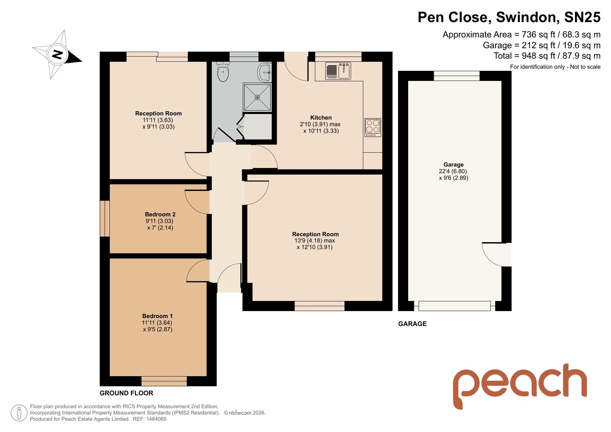 8 Pen Close, Swindon floorplan