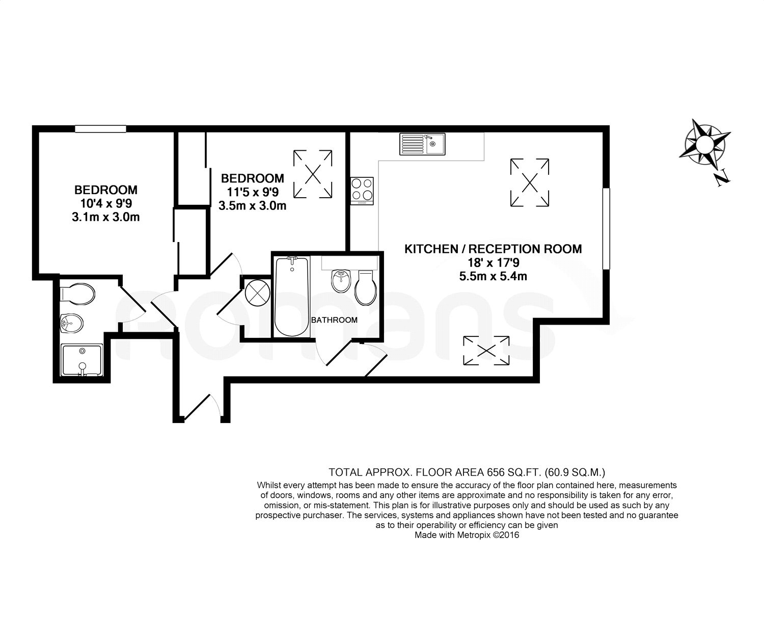 2 Bedrooms Flat to rent in St. Leonards Road, Windsor SL4