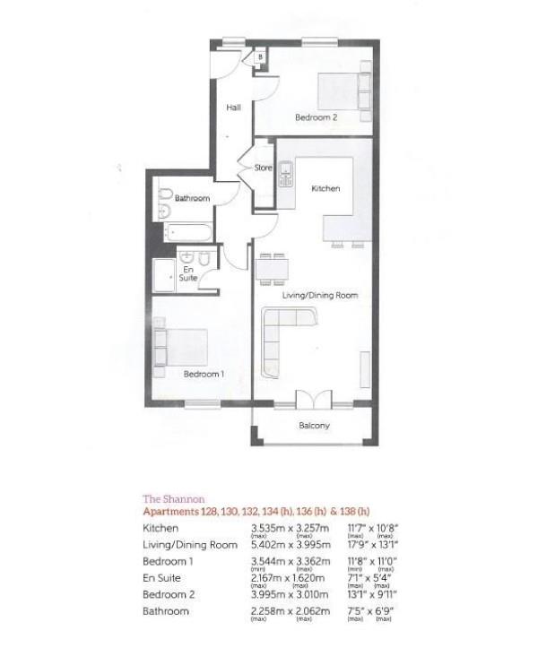 Flat 3, 5, Newlands Place, Seaford floorplan