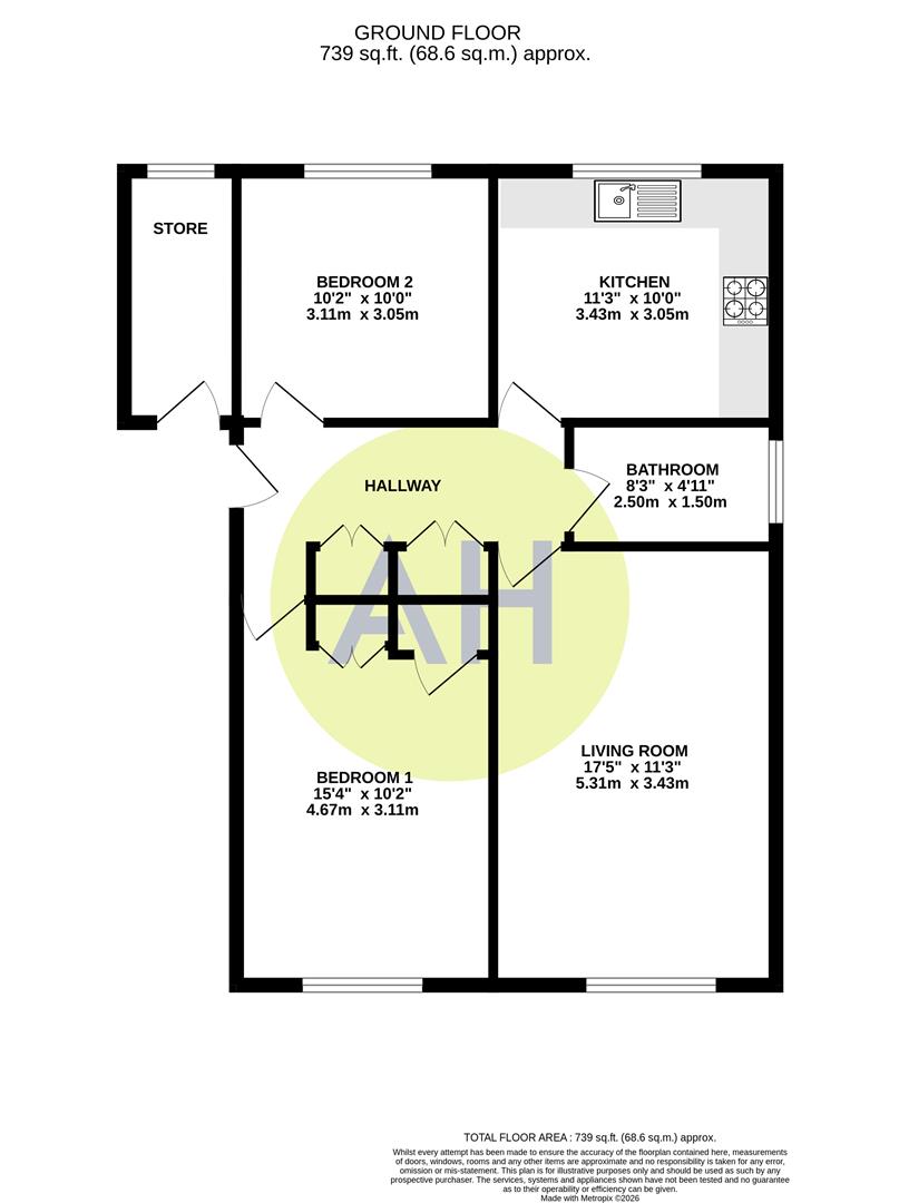 Flat 3, Atkinson House, Atkinson Road, Sale floorplan