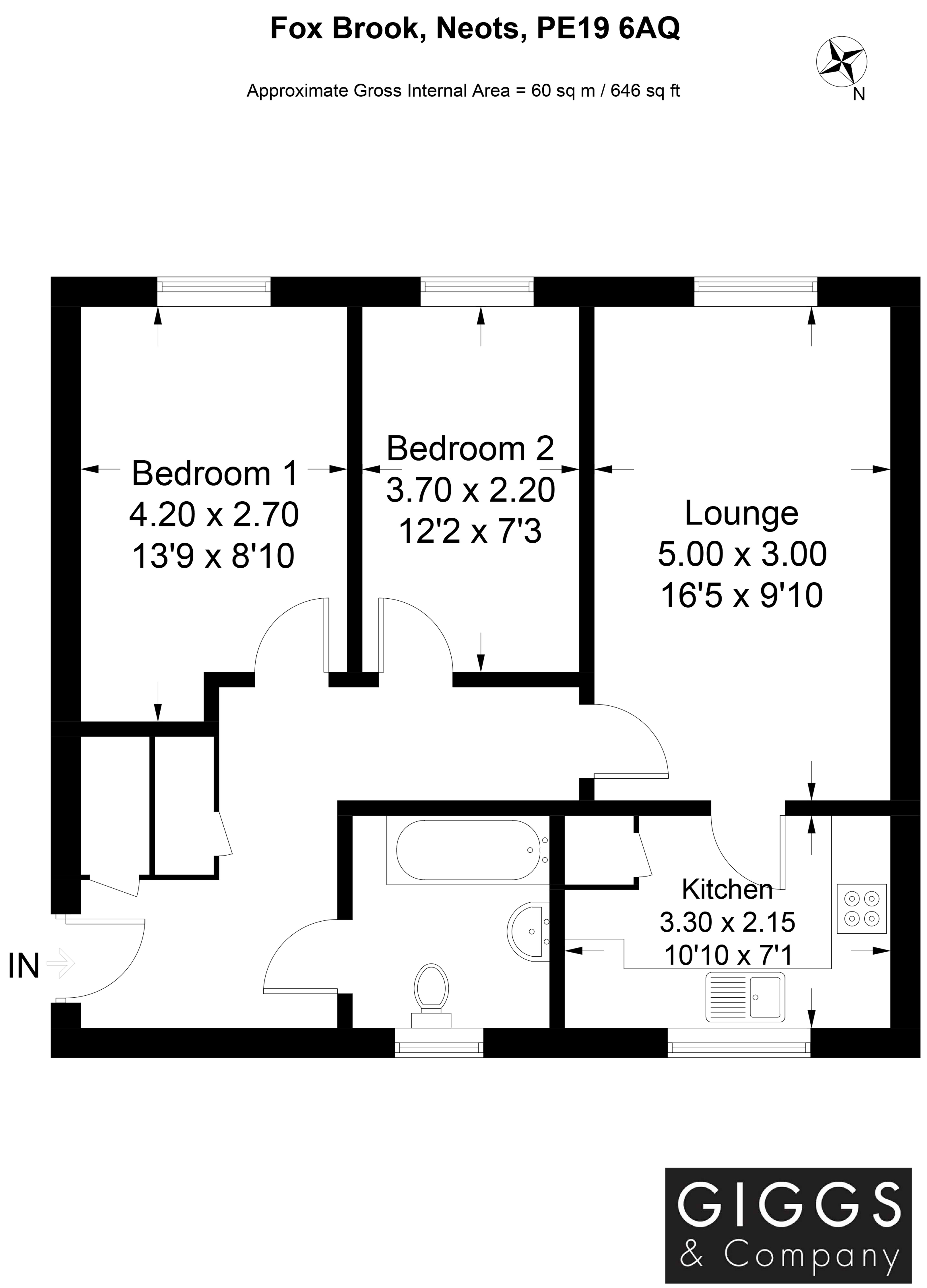 2 Bedrooms Flat for sale in Fox Brook, St. Neots, Cambridgeshire PE19