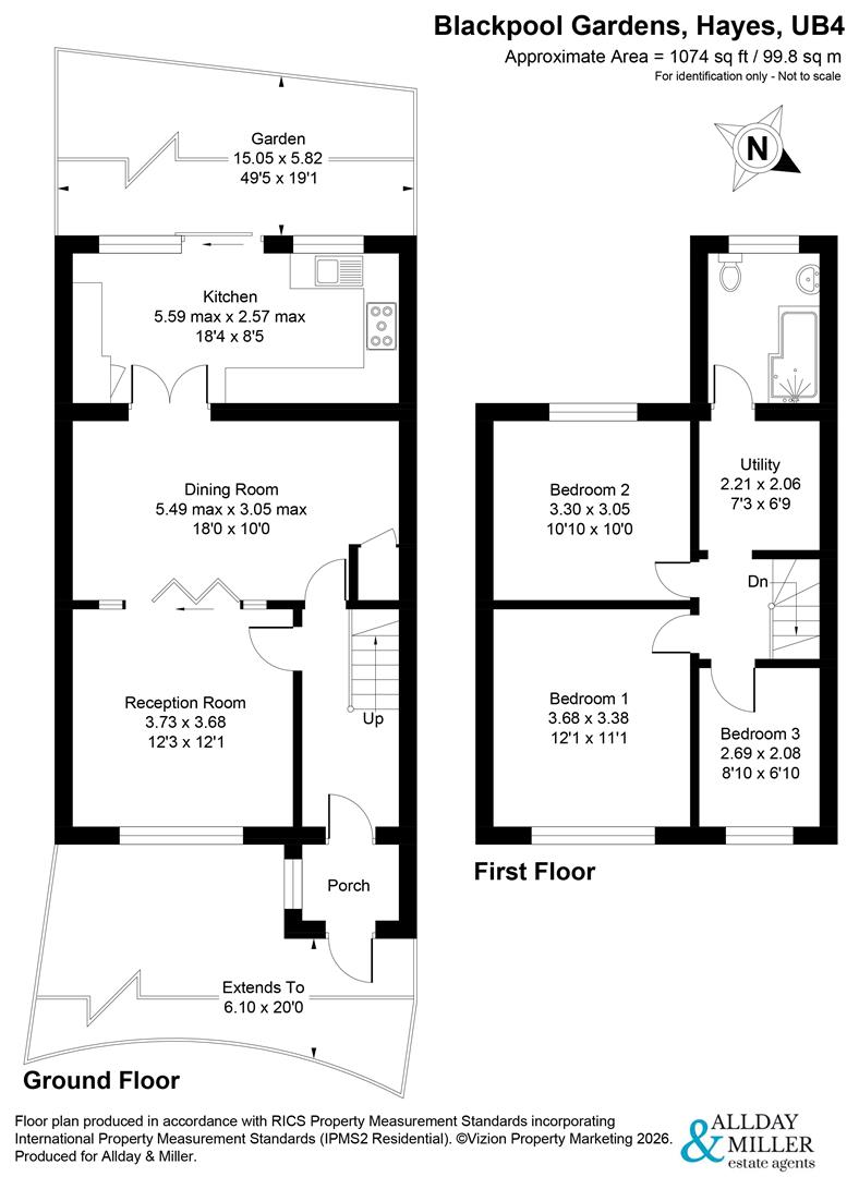 19, Blackpool Gardens, Hayes floorplan