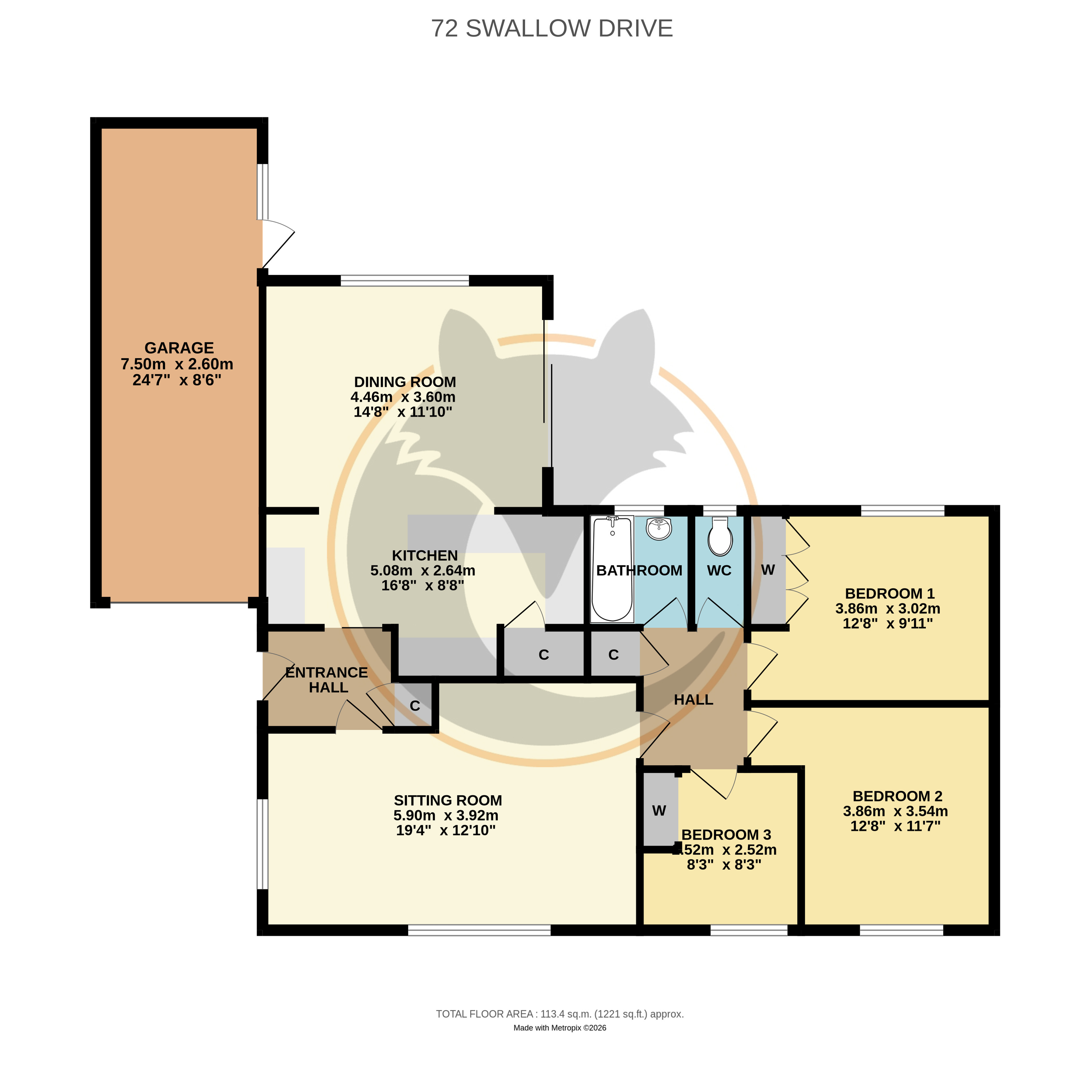 72, Swallow Drive, Lymington floorplan