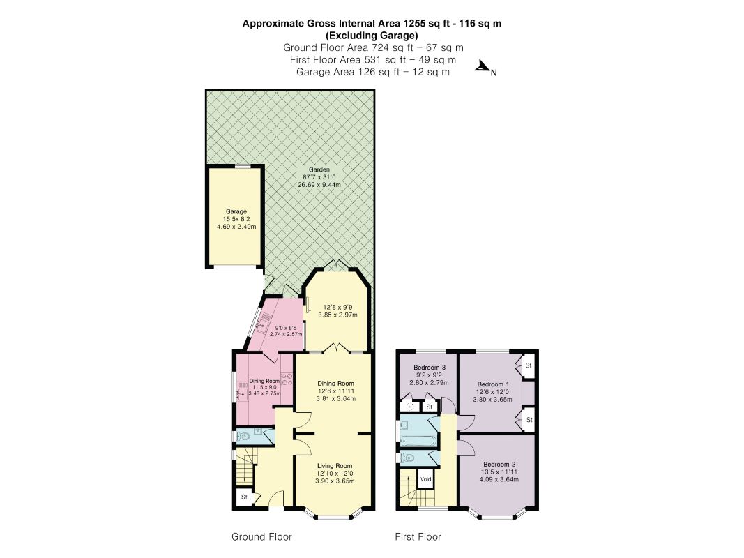 23, Ellenbrook Lane, Hatfield floorplan